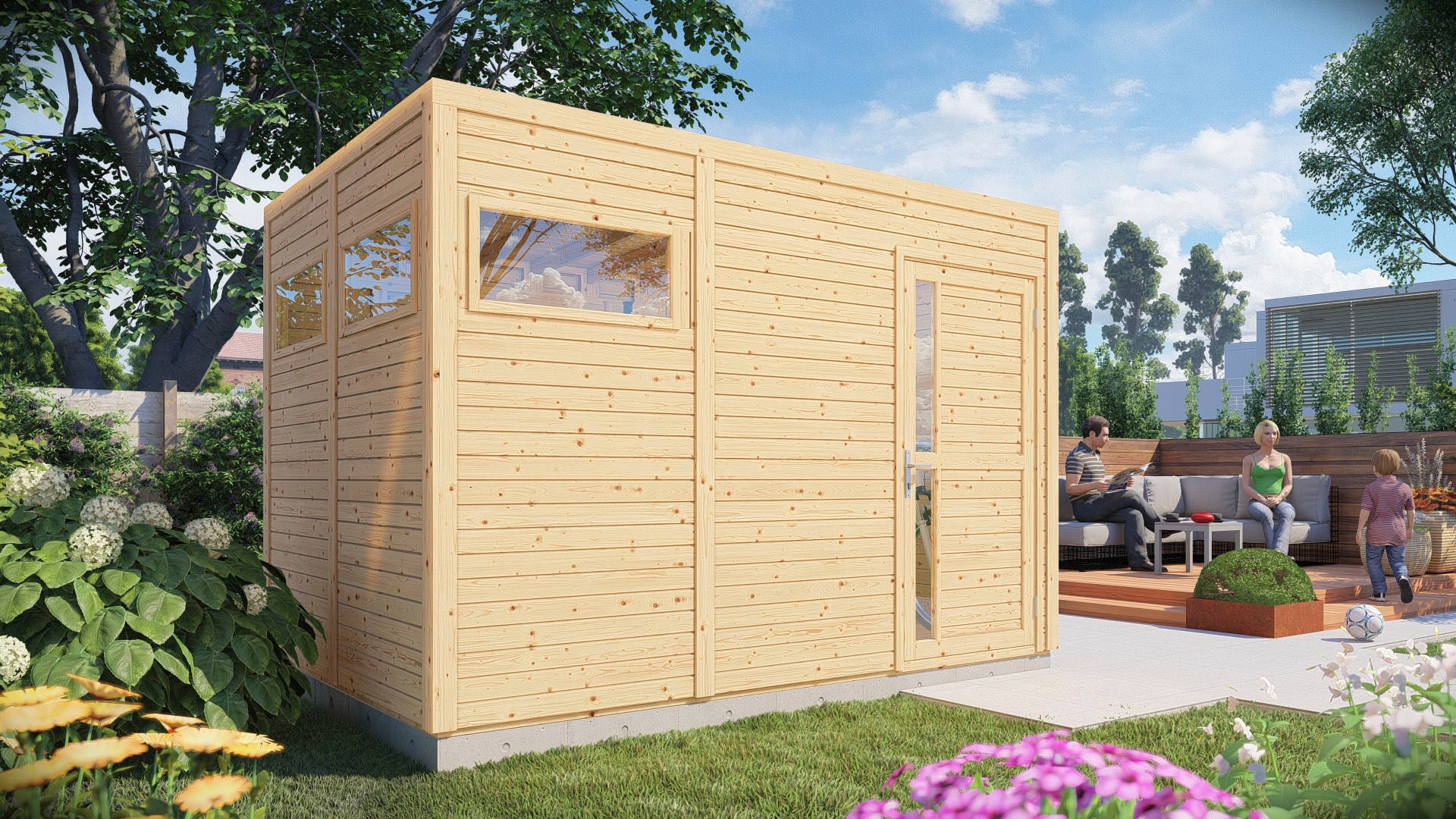 KONIFERA Gartenhaus »Cubus 3«, Inklusive Fußboden