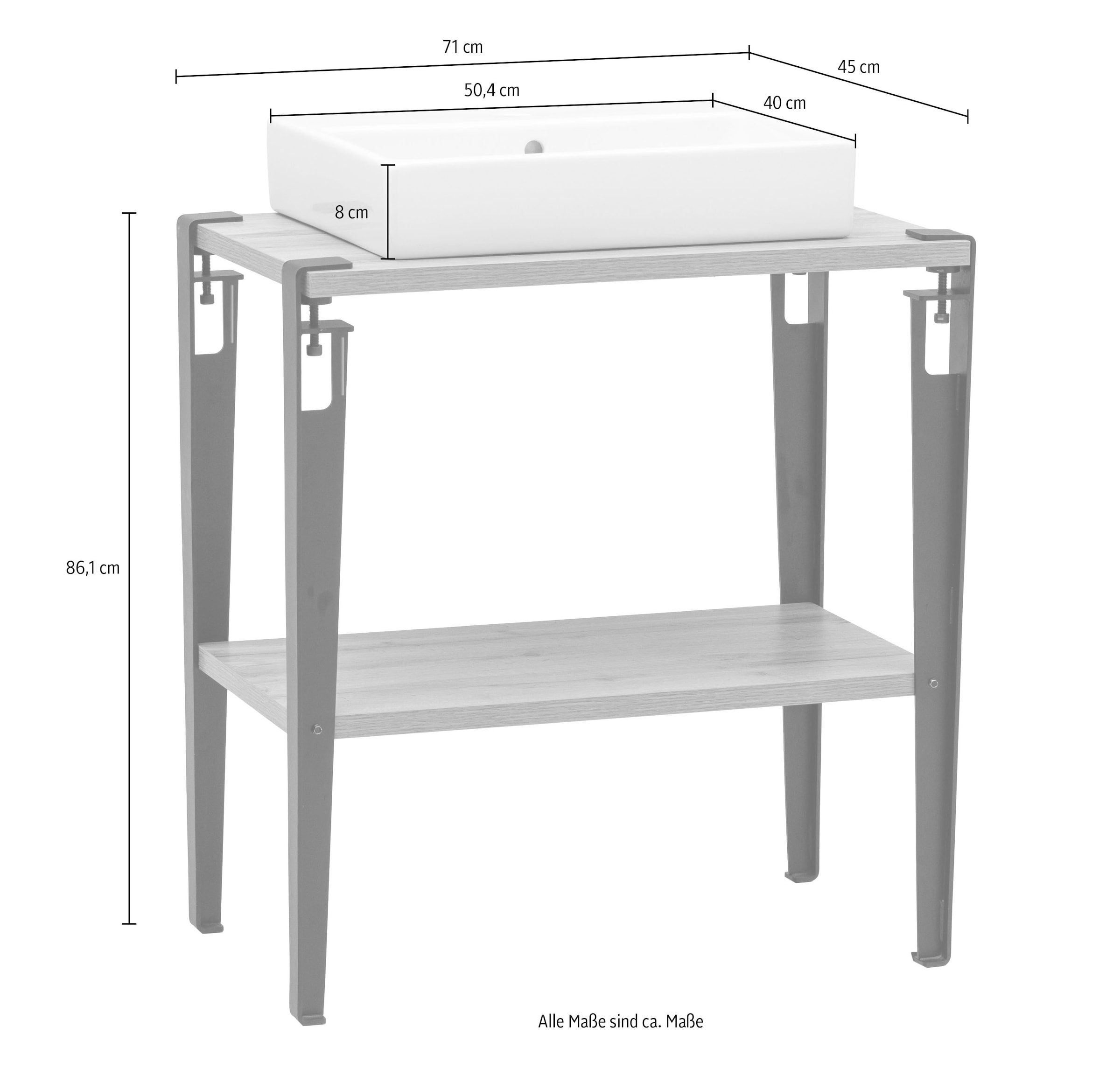 welltime Waschtisch 2 Stk. tlg. Made in Germany