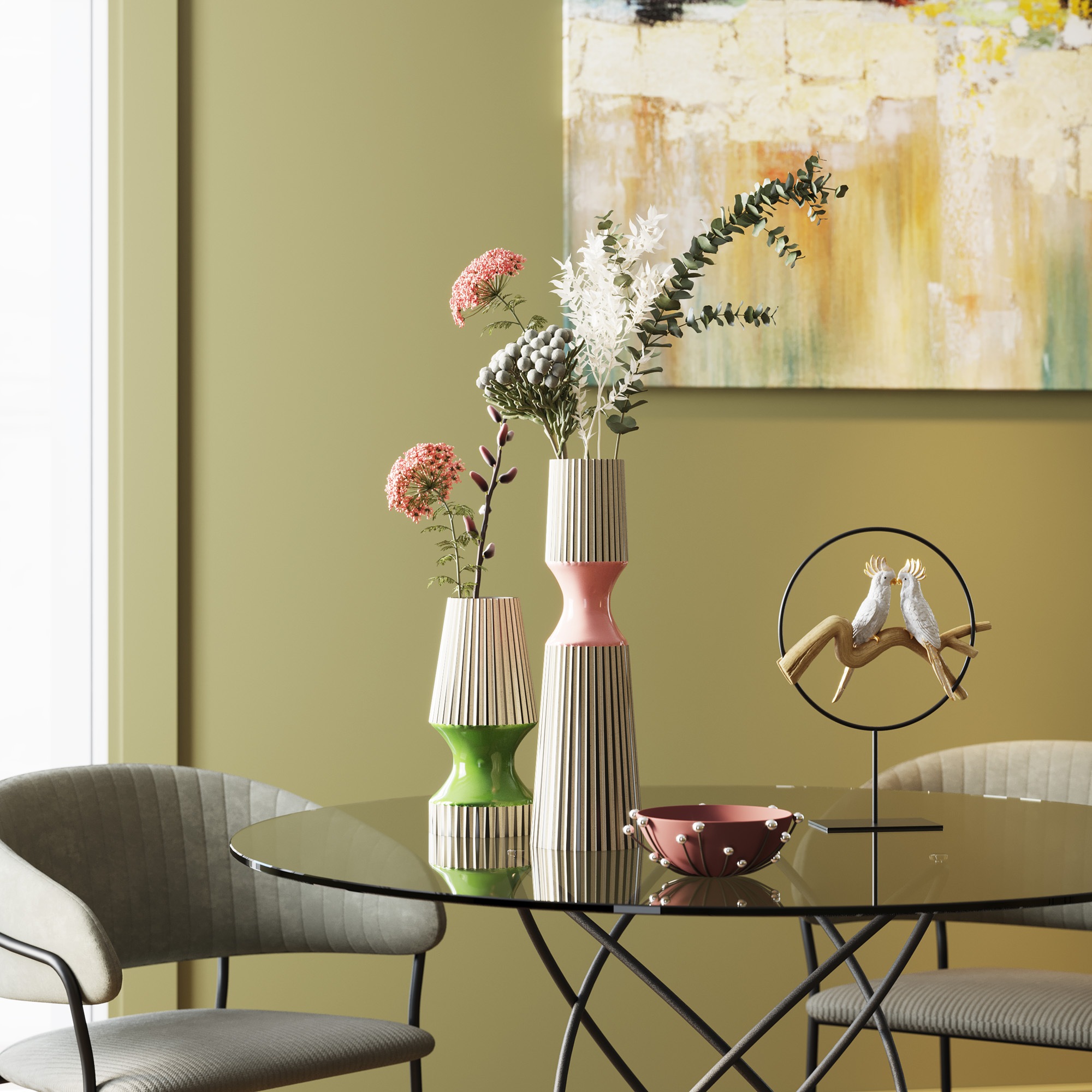 Kare Design Tischvase »Vase Calabria Rosa 41cm« günstig online kaufen