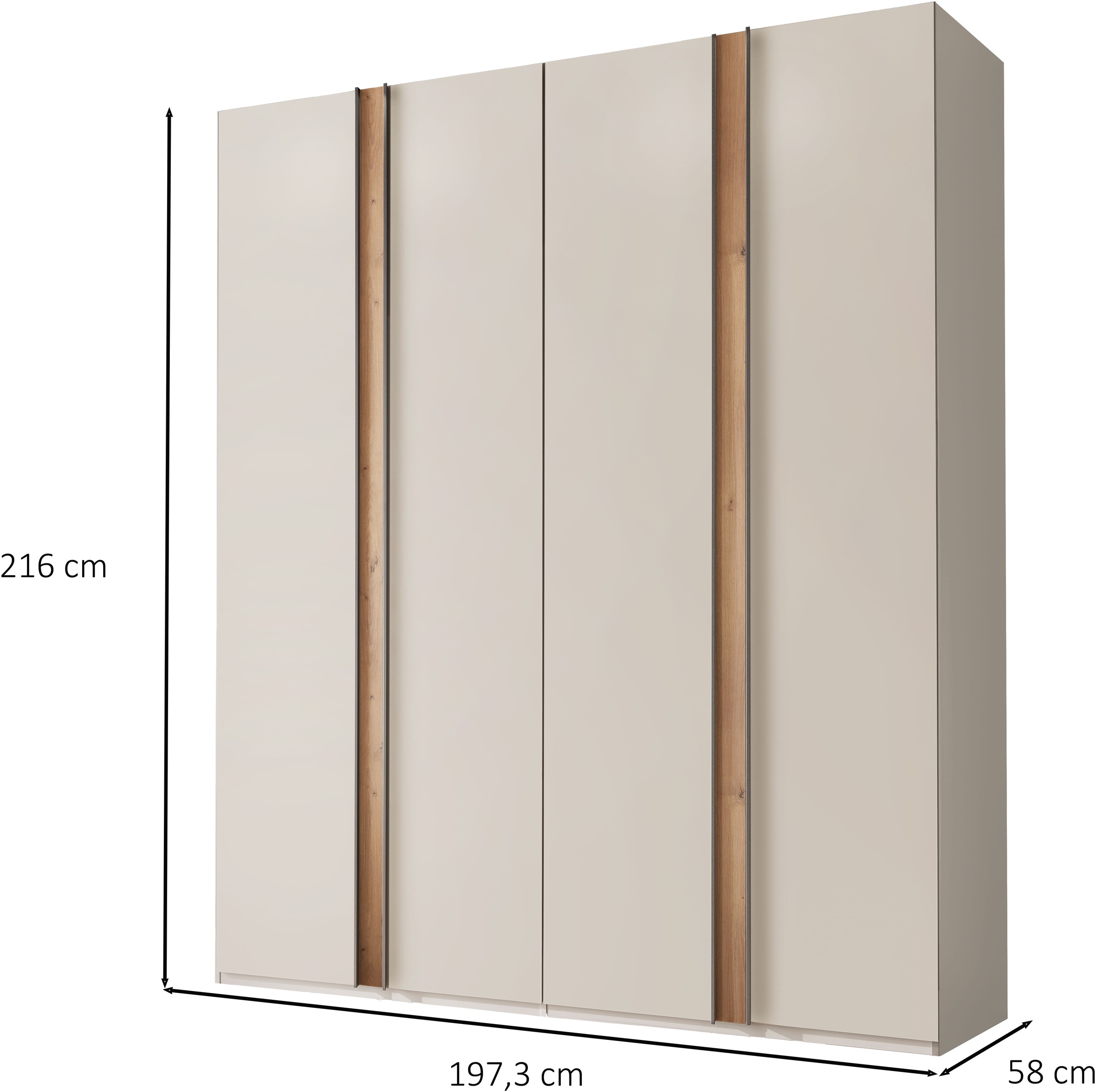WIEMANN Drehtürenschrank »Lagos« in 4 Breiten und mit 3 verschiedenen Ausstattungspaketen erhältlich,  inkl. Türendämpfung