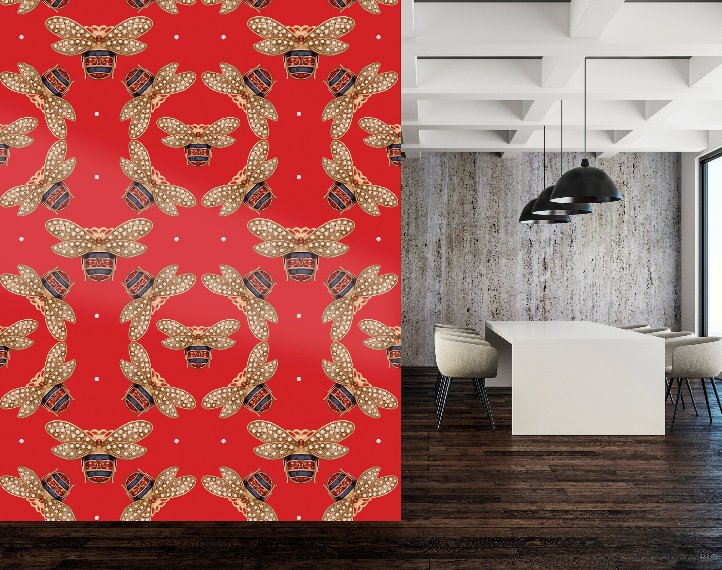queence Vinyltapete »Luise«, bedruckt-Motiv-botanisch-floral-gemustert-natürlich, 90x250cm, selbstklebend, kinderleichte Anbringung, Sticker