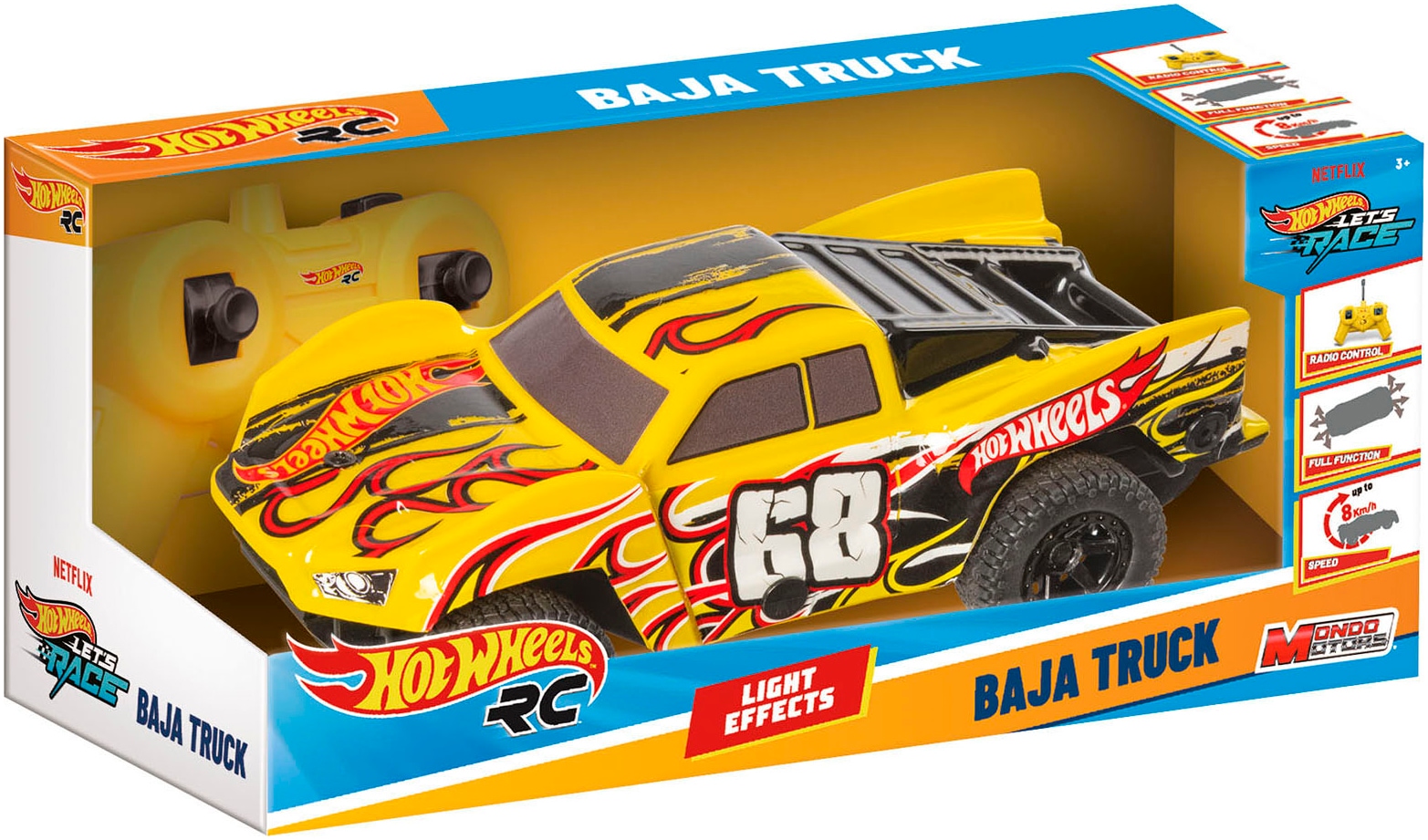 Happy People RC-Truck »Hot Wheels Lets Race Baja Truck«, mit Licht-Effekt