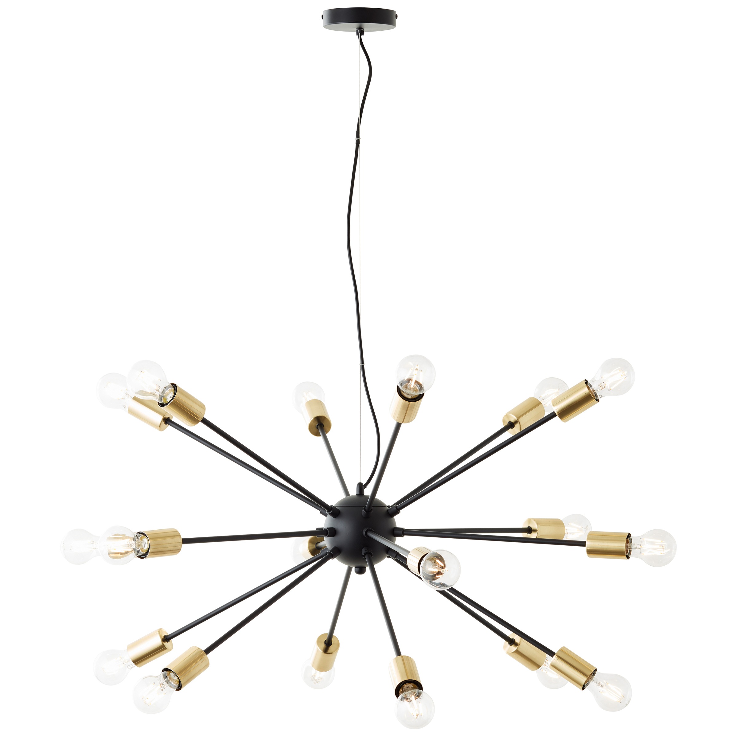 Brilliant Pendelleuchte »Dree«, 18 flammig, Leuchtmittel E27 | ohne Leuchtmittel, Höhe 140 cm, Ø 90,5 cm, E27, Metall