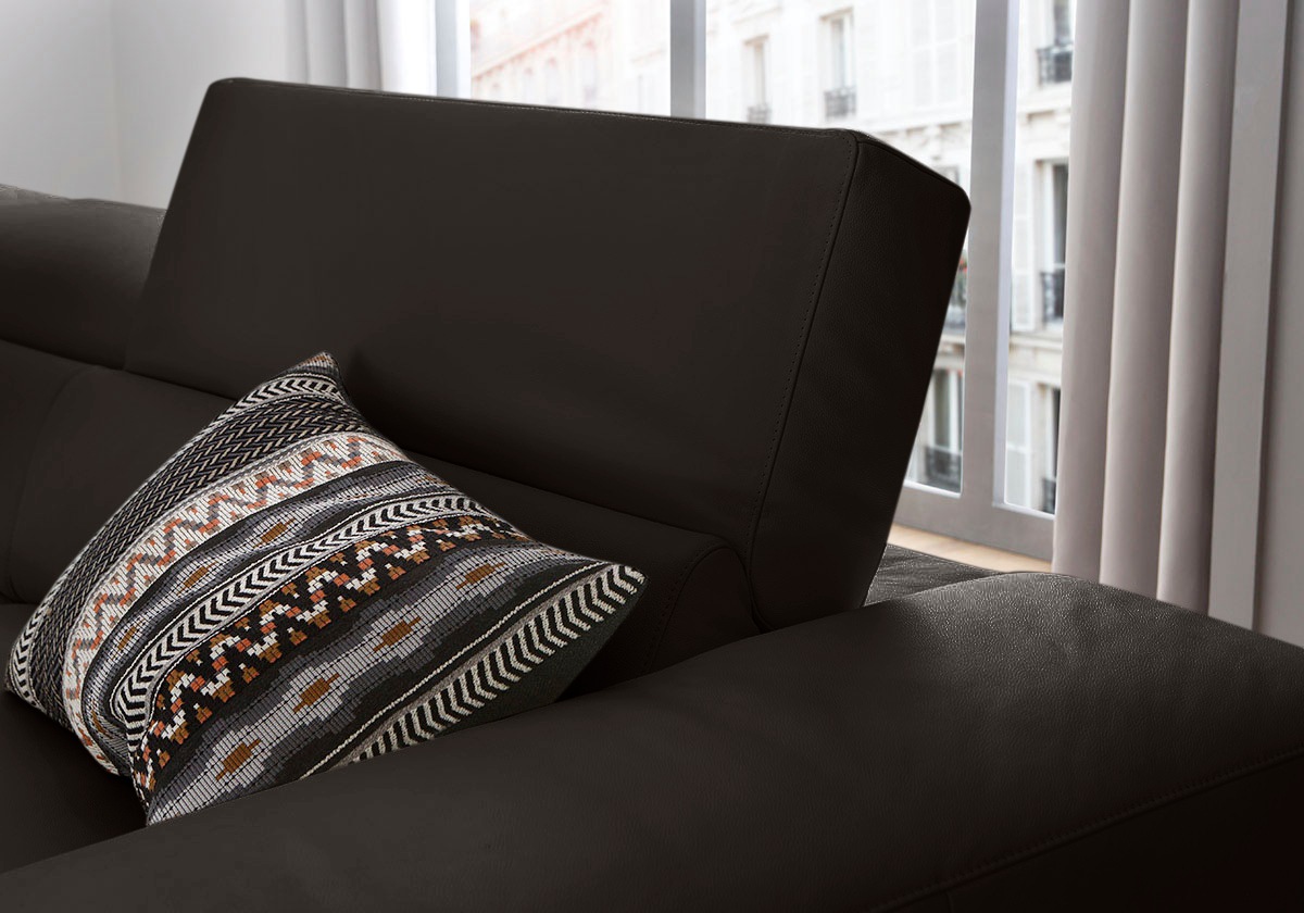W.SCHILLIG Ecksofa »piedroo, Designsofa mit tollem Sitzkomfort, bequem und elegant, L-Form«, Kopfteilverstellung, wahlweise mit Sitztiefenverstellung, Breite 303cm