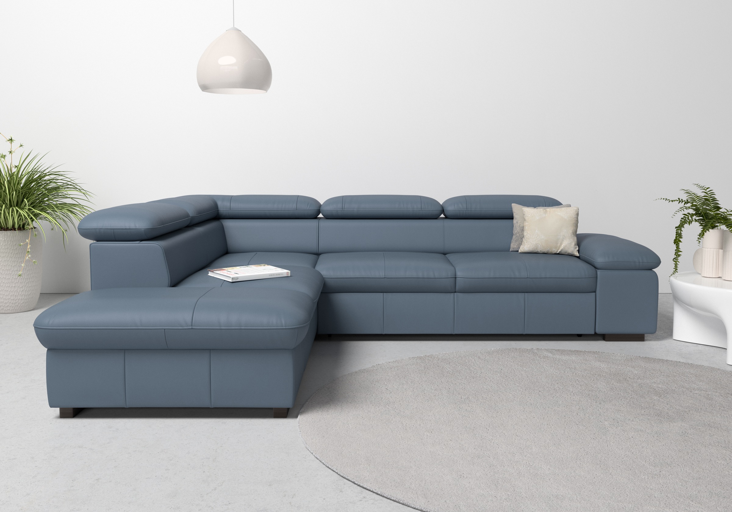 Home affaire Ecksofa »Alberto L-Form«, mit Kopfteilverstellung, wahlweise mit Bettfunktion