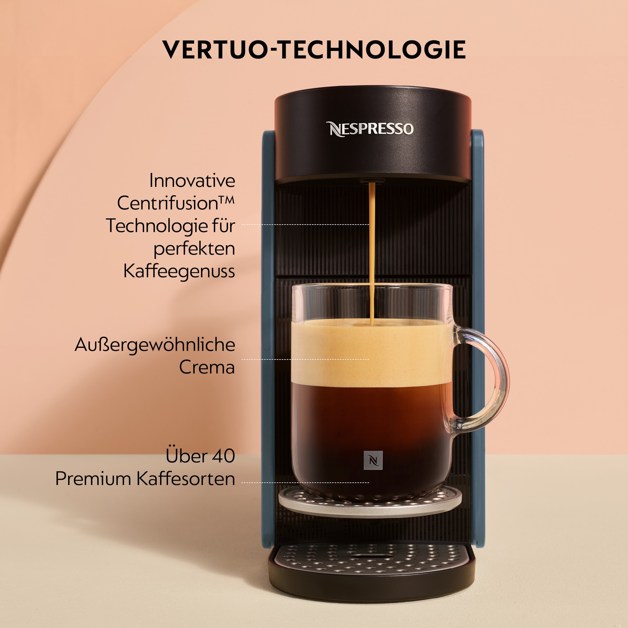Nespresso Kapselmaschine »Vertuo Up« schlankes Design, Coffee Creations Modus, Auto-Off, 1,4 l Wassertank