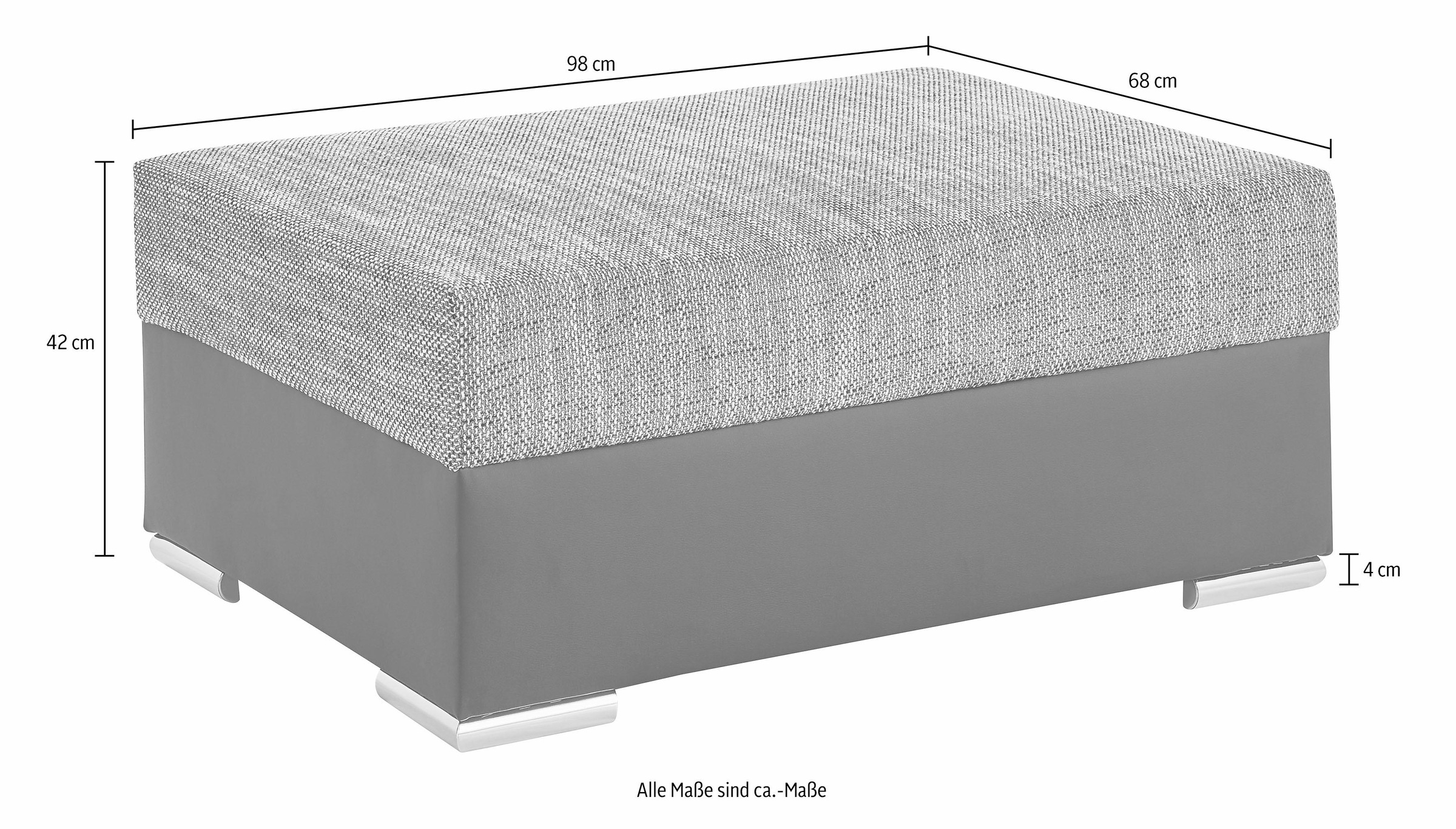COLLECTION AB Hocker "John", Frei im Raum stellbar, wahlweise mit Federkern günstig online kaufen