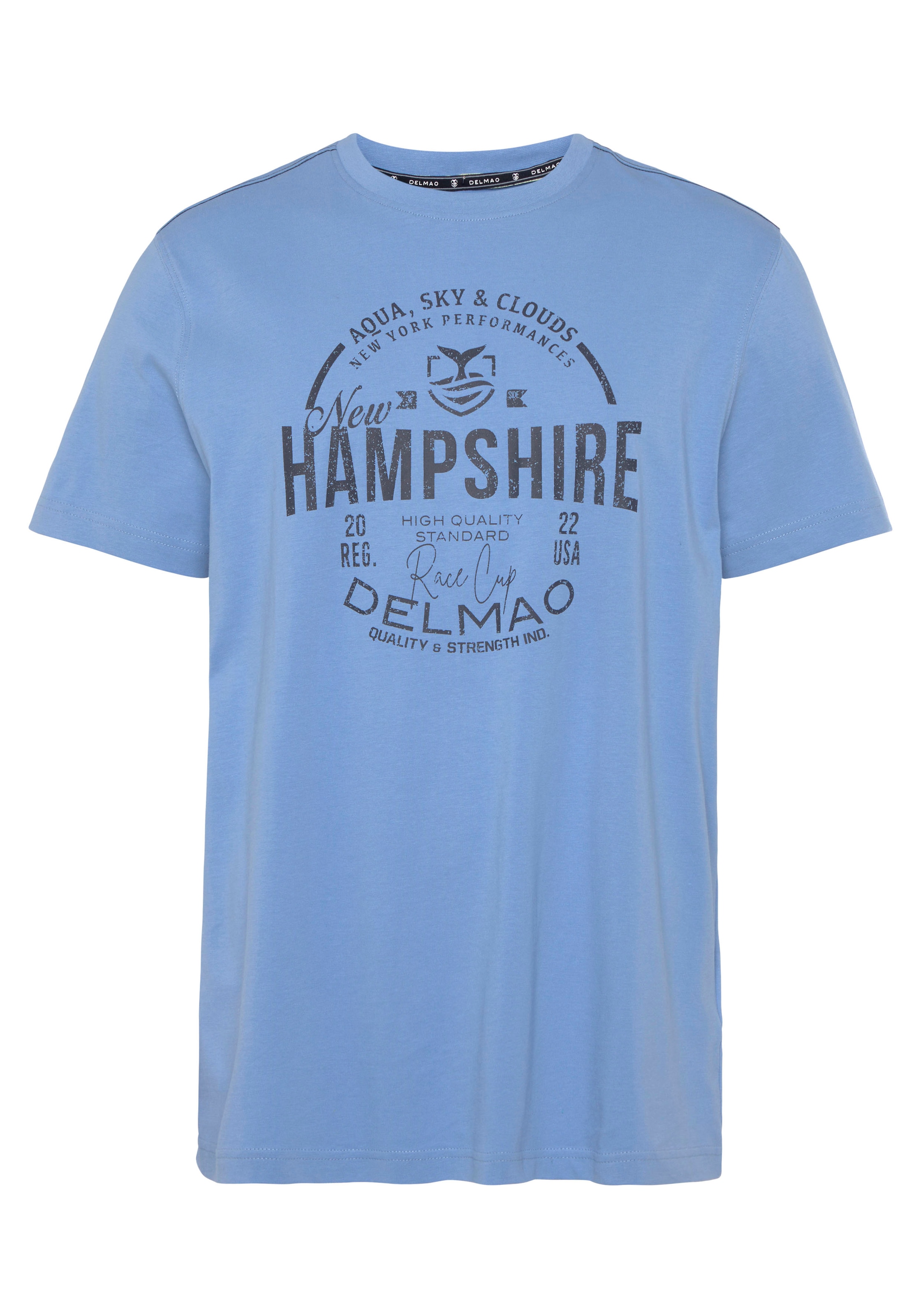 DELMAO T-Shirt, Kurzarm, lässige Passform, mit peppigem Print, aus Baumwolle
