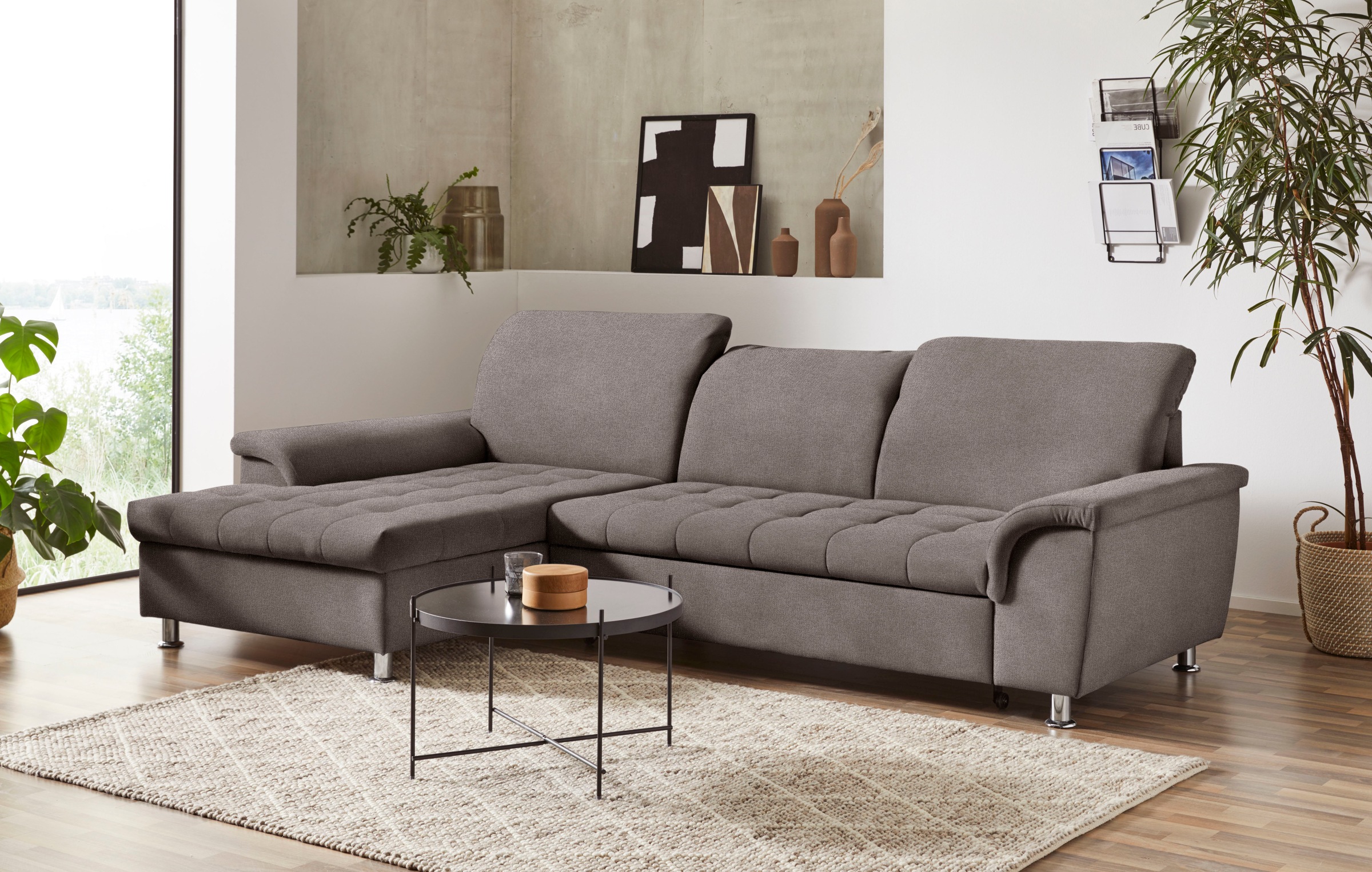 DOMO collection Ecksofa Franzi L-Form, wahlweise mit Kopfteilverstellung (d günstig online kaufen