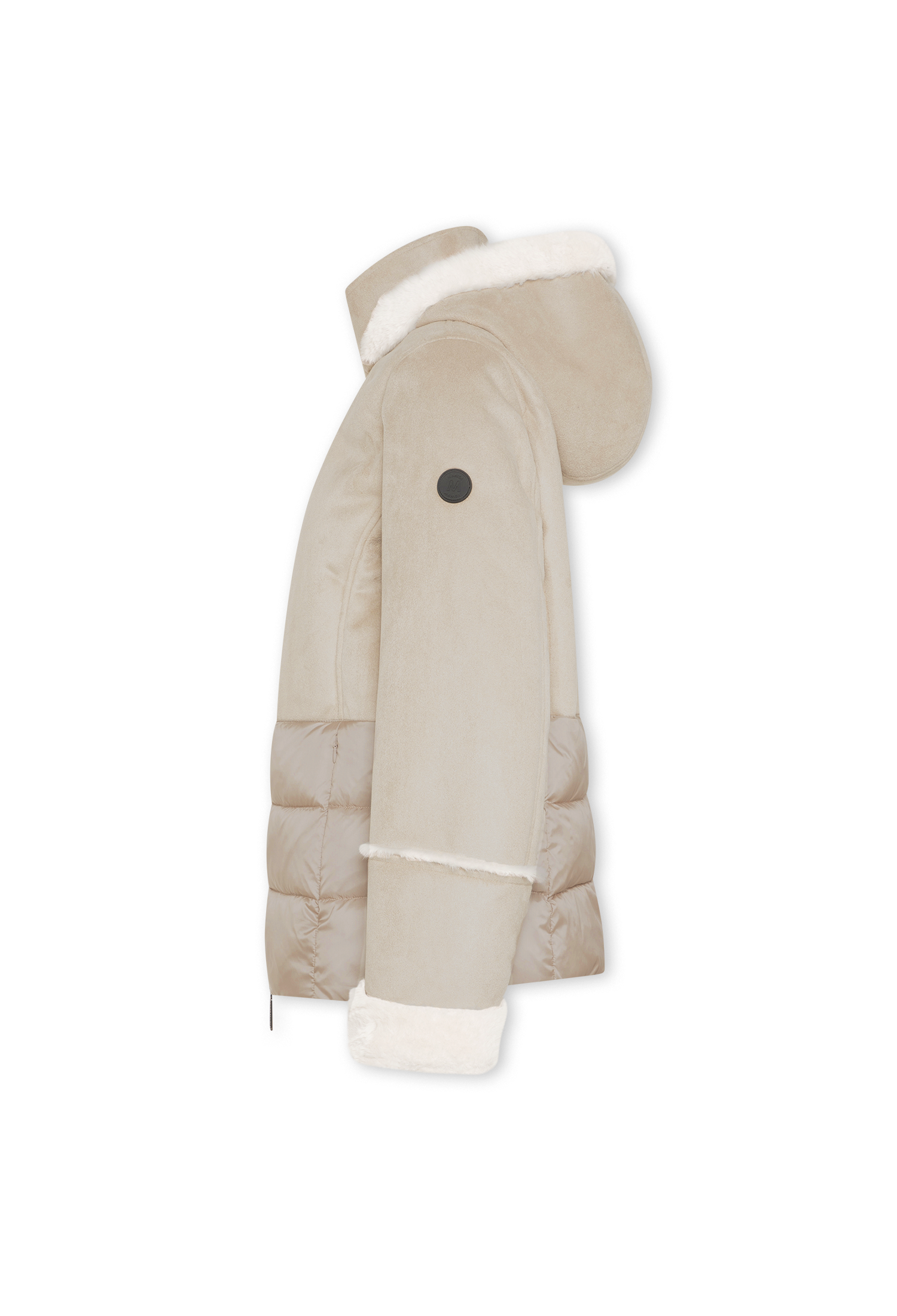 MANISA Kurzjacke, mit Kapuze, mit Teddyfell-Kapuze