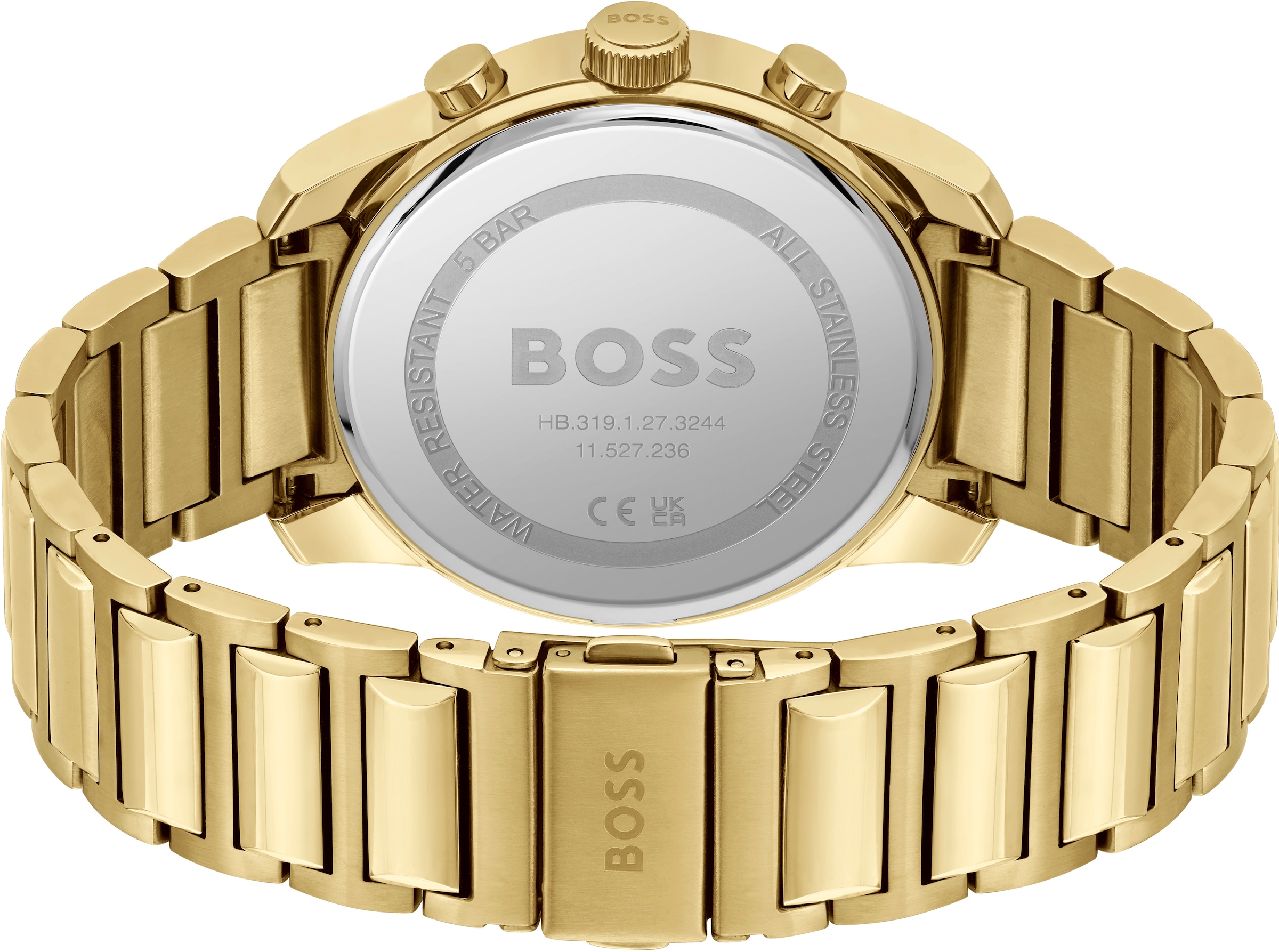 BOSS Chronograph »TRACE«, Quarzuhr, Herrenuhr, Armbanduhr, Stoppfunktion, Edelstahlarmband