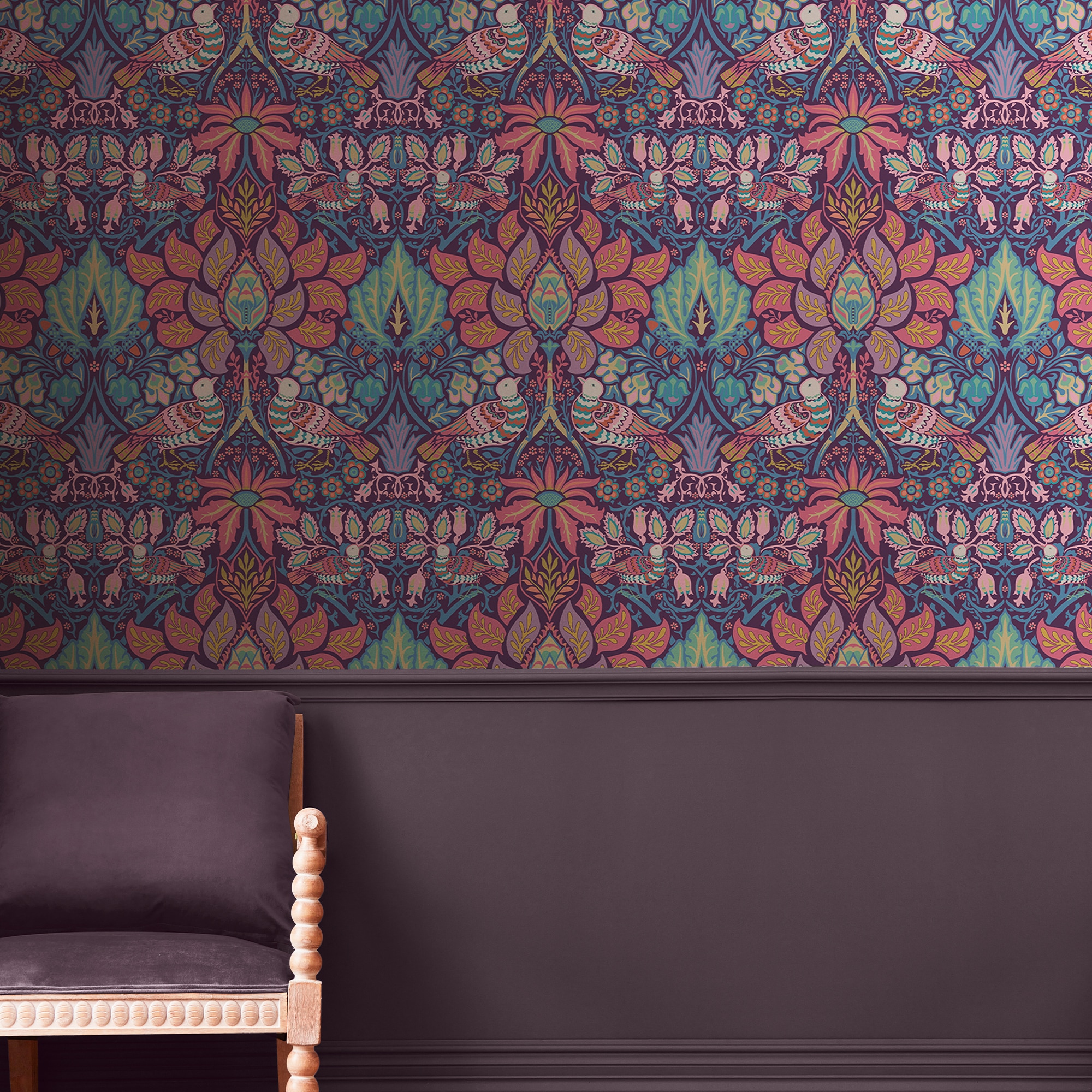 WILLIAM MORRIS AT HOME Vliestapete »Dove & Rose Carnival« Motiv glatt Desig günstig online kaufen