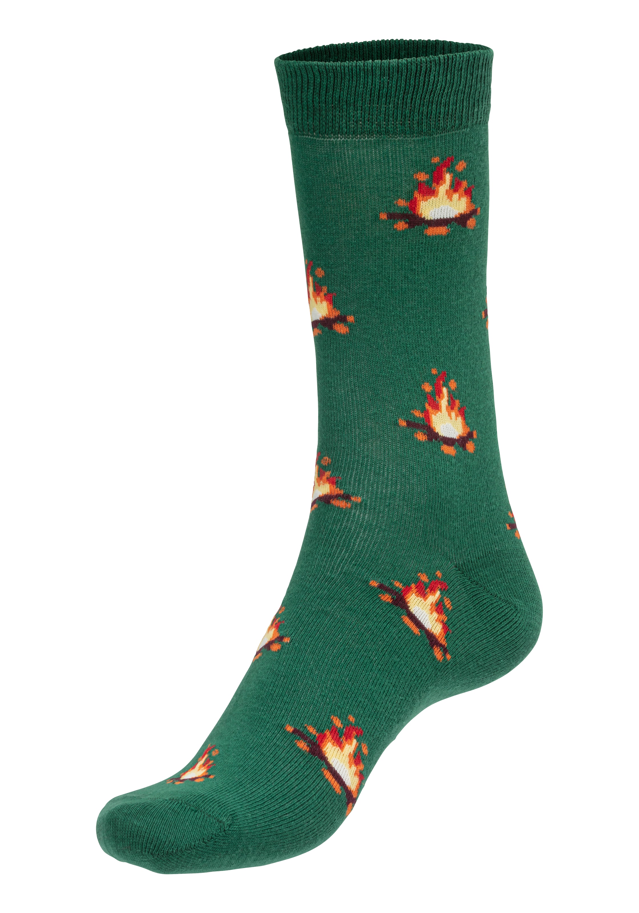 John Devin Socken, (Packung, 2 Paar), mit bunten eingestrickten Motiven