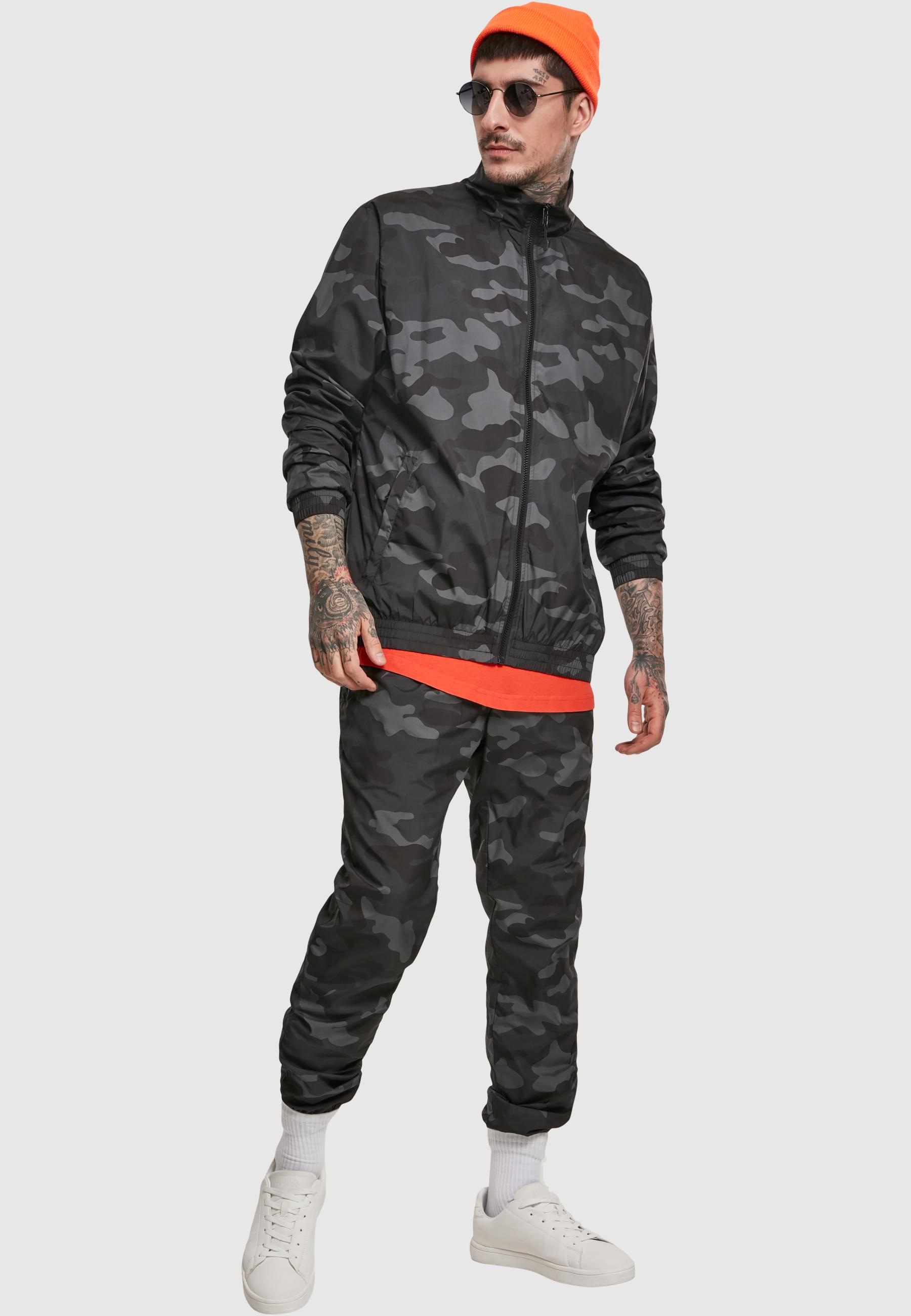 URBAN CLASSICS Anorak »Urban Classics Herren Camo Track Jacket« 1 Stk. tlg. ohne Kapuze