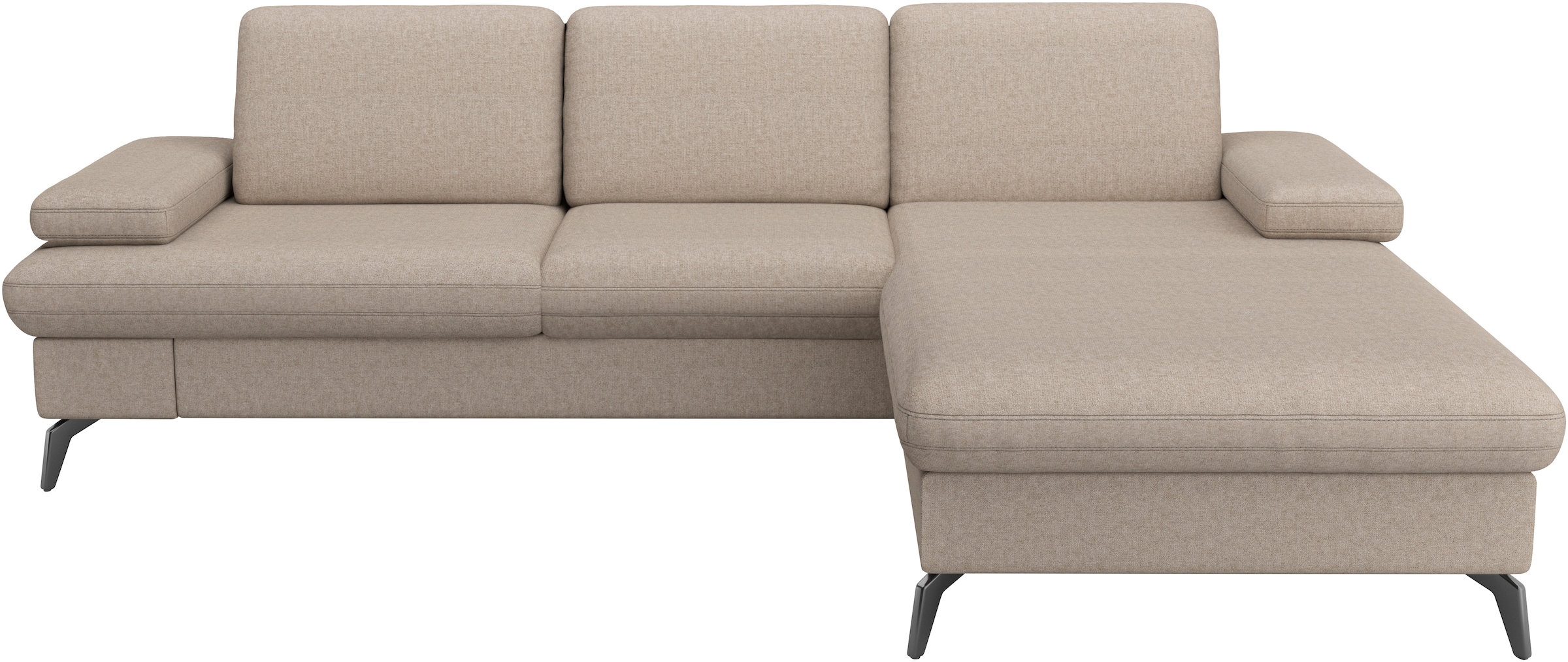 sit&more Ecksofa »Morris Jubi L-Form«, inkl. Armteilfunktion und 1 Zierkissen, wahlweise mit Bettfunktion