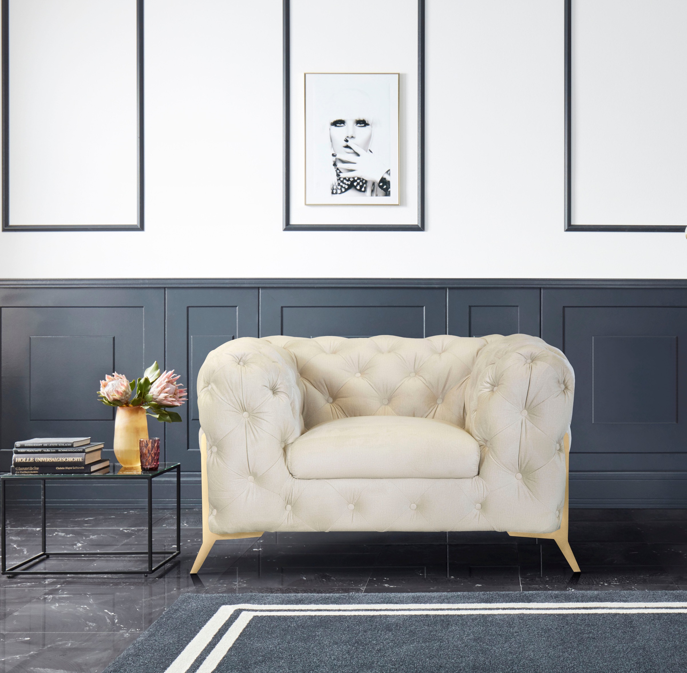 Home affaire Chesterfield-Sessel »Amaury Sessel« aufwändige Knopfheftung, m günstig online kaufen