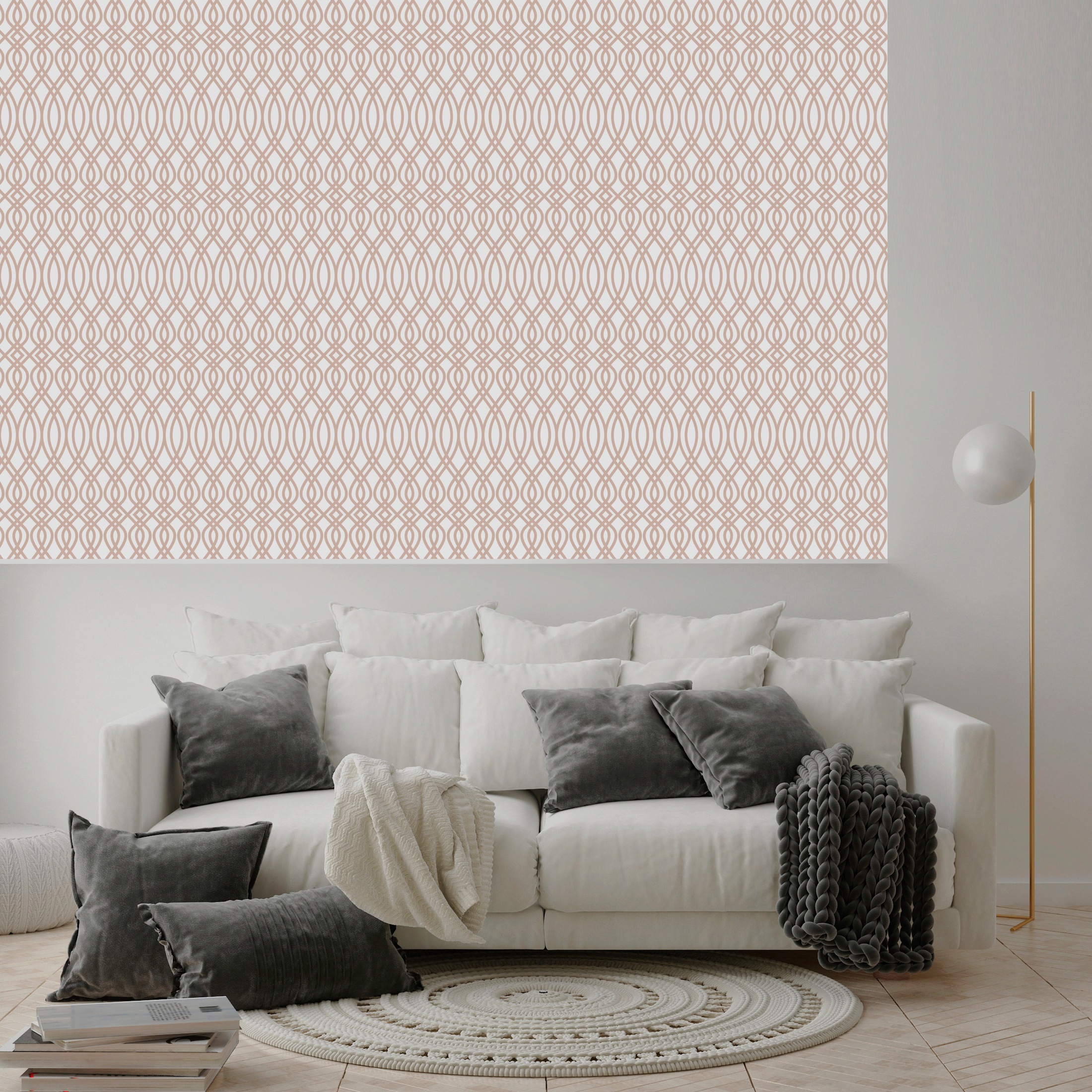 queence Vinyltapete »Cleo« Streifen glatt 90x250cm, selbstklebend, kinderle günstig online kaufen