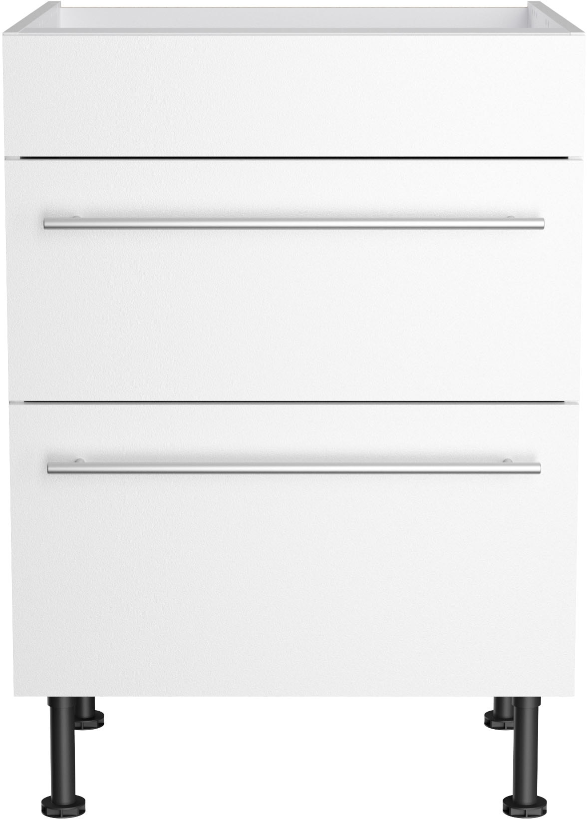KOCHSTATION Kochfeldumbauschrank »KS-Bern2«, Breite 60 cm, Kochfeldumbauschrank, 2 Auszügen, 1 feste Blende