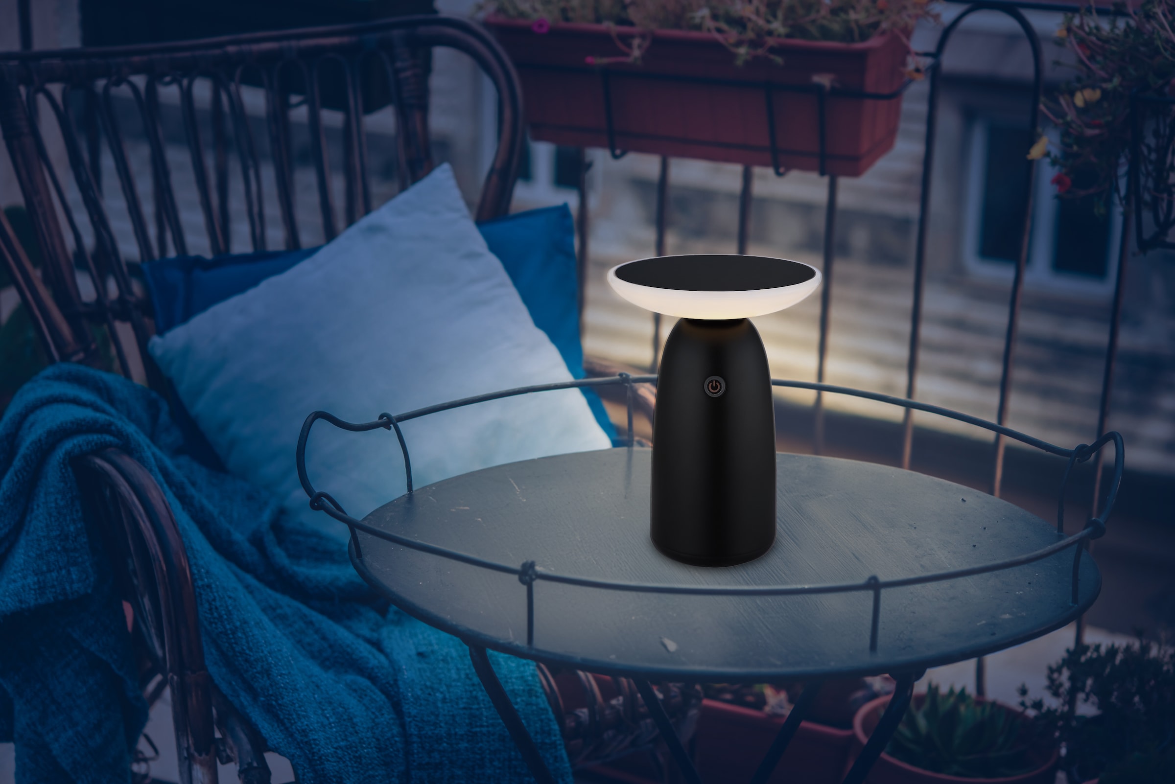 GLOBO LIGHTING LED Solarleuchte »SOLARLEUCHTE ALUMINIUM SCHWARZ MATT, 1XLED« LED-Modul 1 Stk. Warmweiß Solar Garten Terrasse Außenbeleuchtung Dekoleuchten