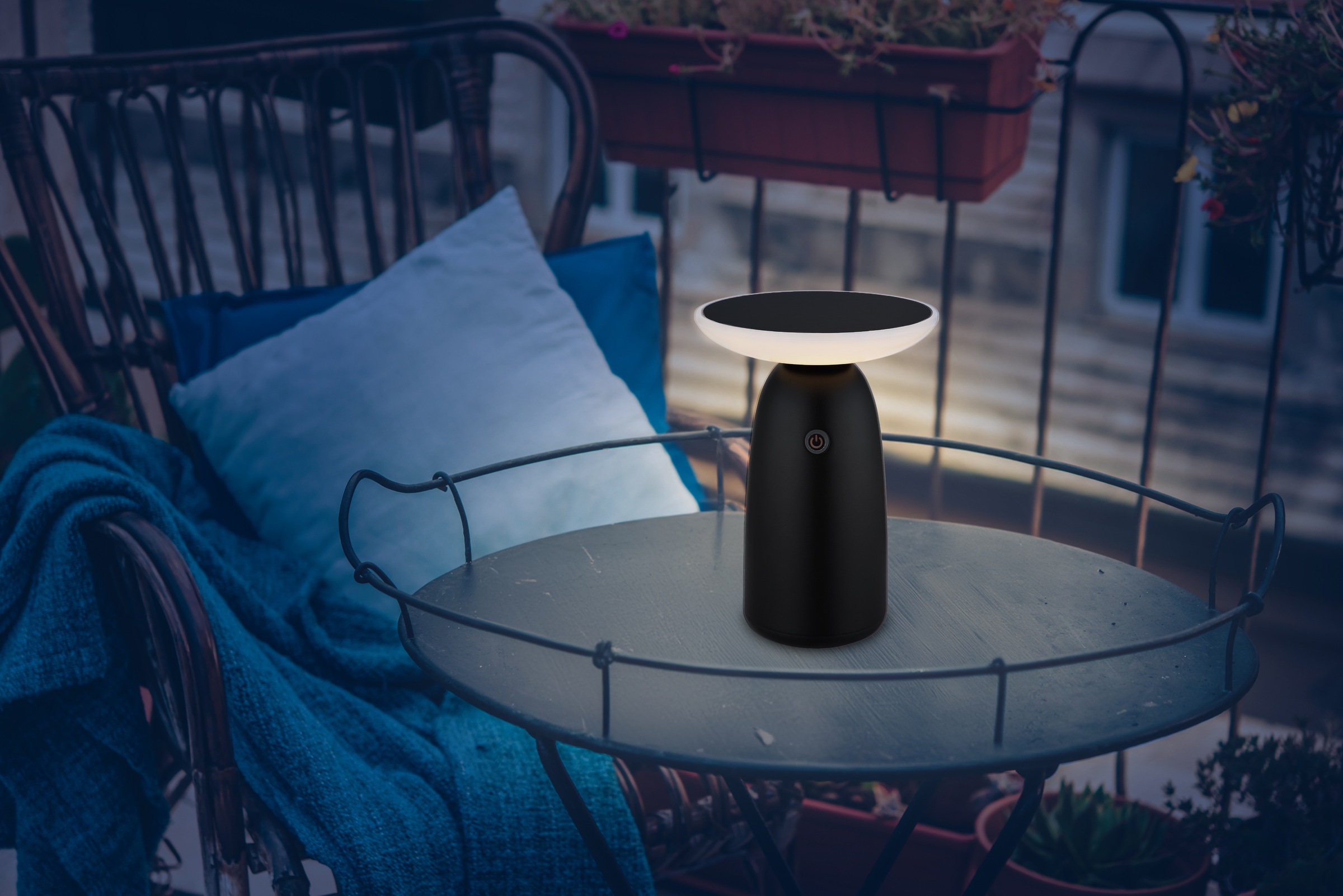 GLOBO LIGHTING LED Solarleuchte »SOLARLEUCHTE ALUMINIUM SCHWARZ MATT, 1XLED günstig online kaufen