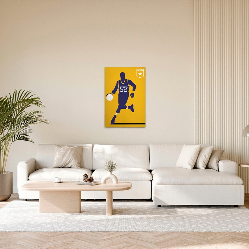 A.S. Création Leinwandbild »Basketball - Wandbild Gelb Violett Keilrahmen K günstig online kaufen