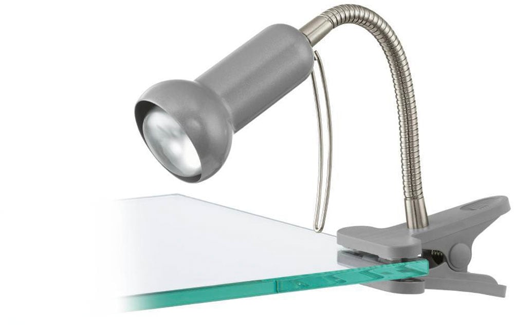 EGLO Klemmleuchte »FABIO Klemmspot, exkl. Leuchtmittel E14, mit Klemme, Büro« E14 Klemmlampe, Leselampe, Schalter, flexibler Leuchtenhalts, Höhe: 30cm