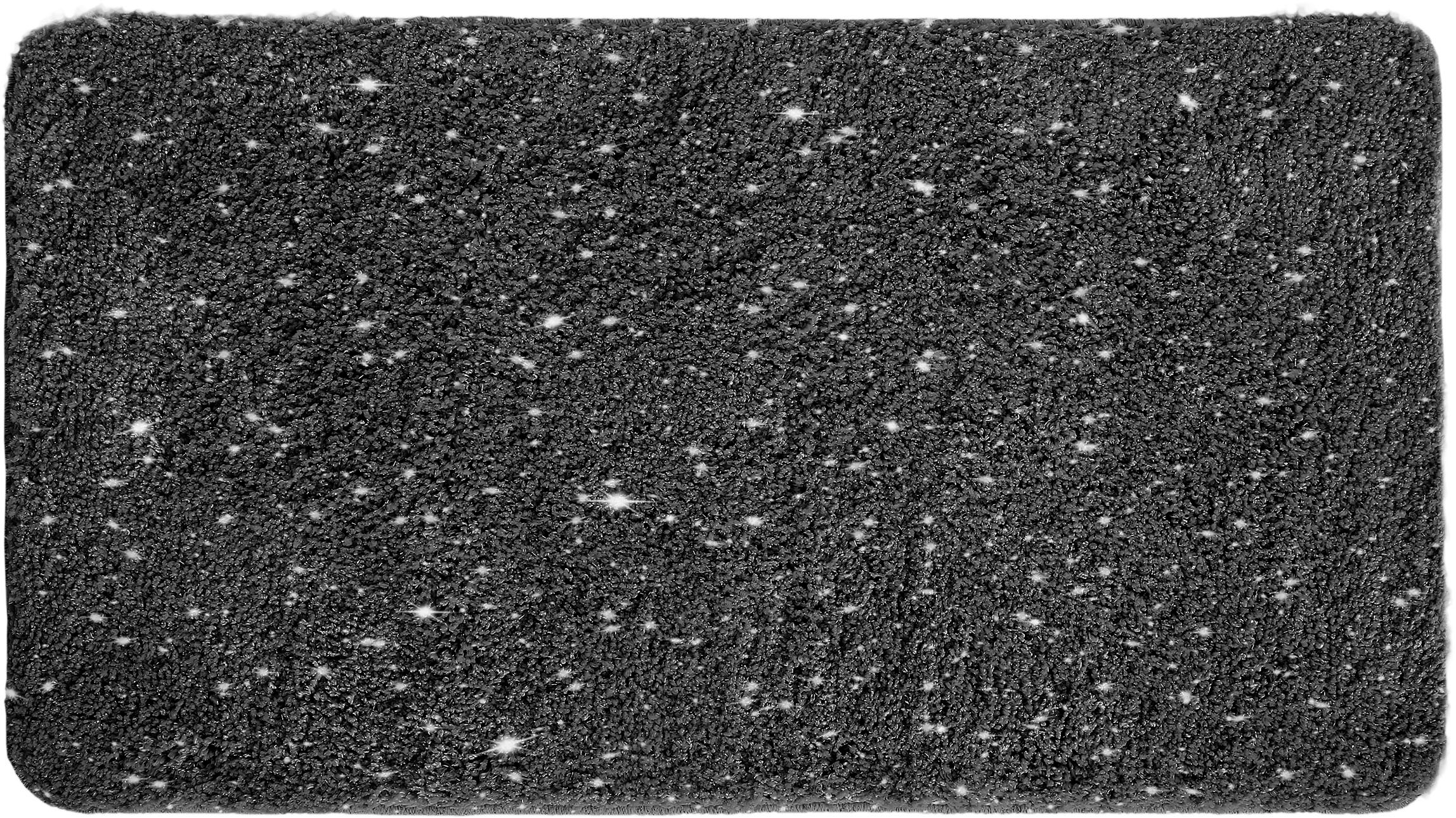 my home Badematte »Glitzer«, rutschhemmend beschichtet, fußbodenheizungsgeeignet-schnell trocknend-strapazierfähig, Badteppich, Akzente durch Glitzer-Garn