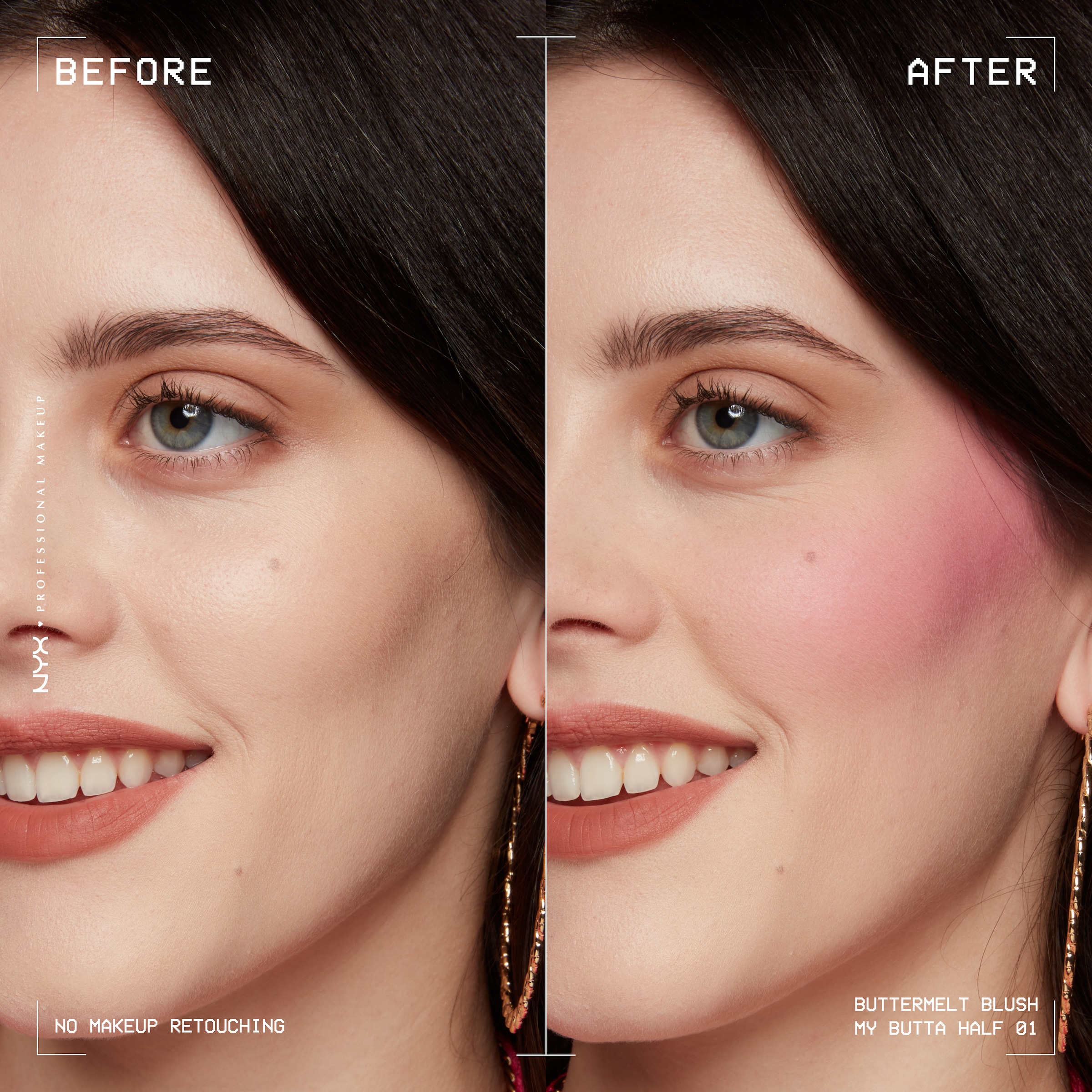 NYX Rouge »Makeup Buttermelt Blush«, Cremige, leichte Textur, variable Deckkraft, pflegende Formel.