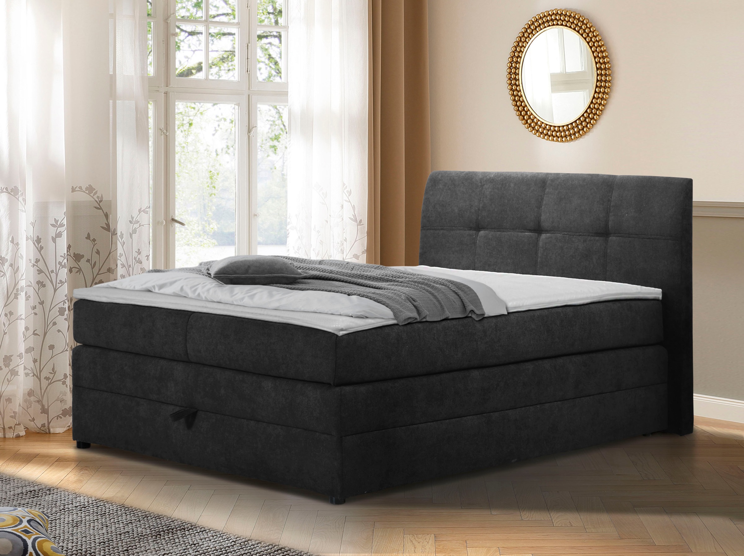 Home affaire Boxspringbett »Finja« besonders komfortable Liegehöhe, mit pra günstig online kaufen