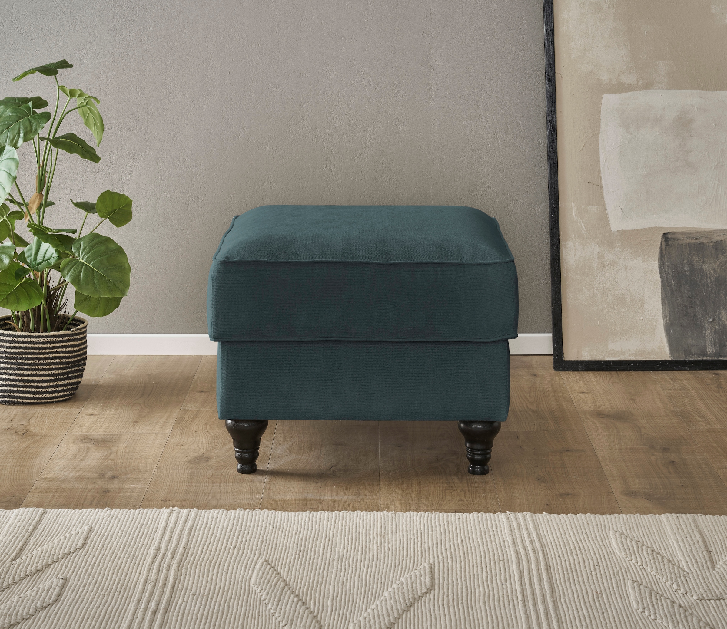 Home affaire Hocker »WESTMINSTER«, mit Federkern-Polsterung günstig online kaufen