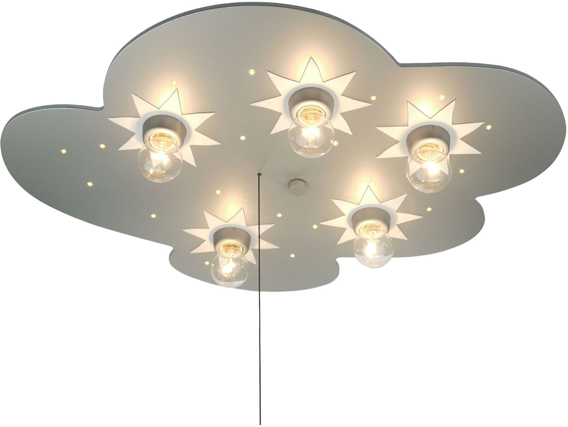 niermann Deckenleuchte »Wolke titan«, 5 flammig, Leuchtmittel E14   ohne Le günstig online kaufen