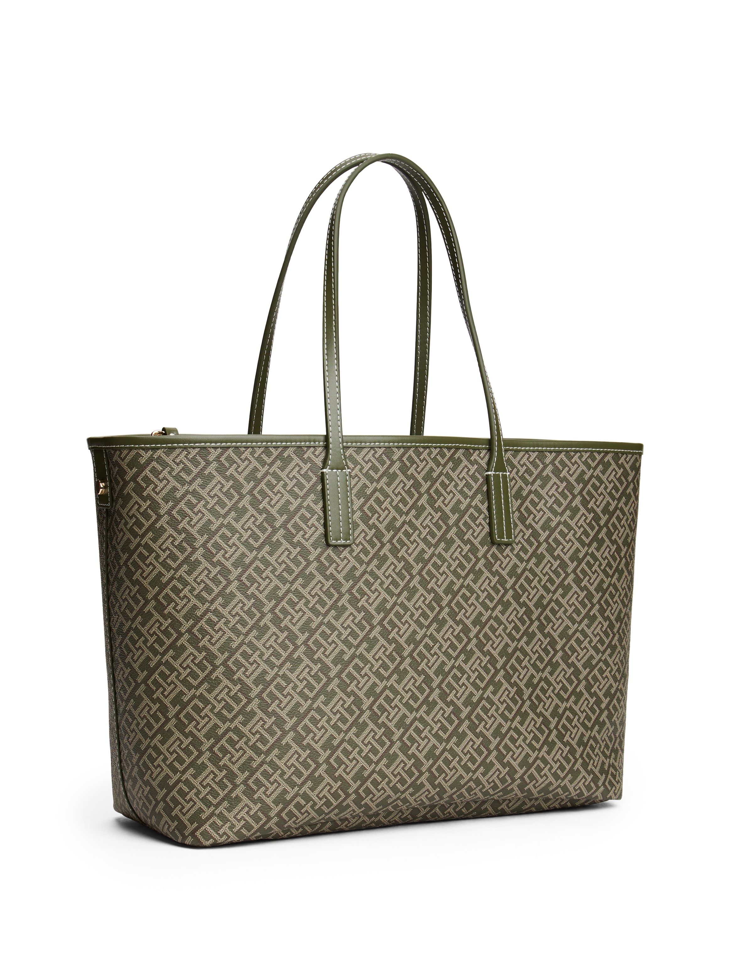 Tommy Hilfiger Tragetasche »TH MONOPLAY LEATHER TOTE« , Damen Schultertasche mit bedrucktem TH-Monogramm