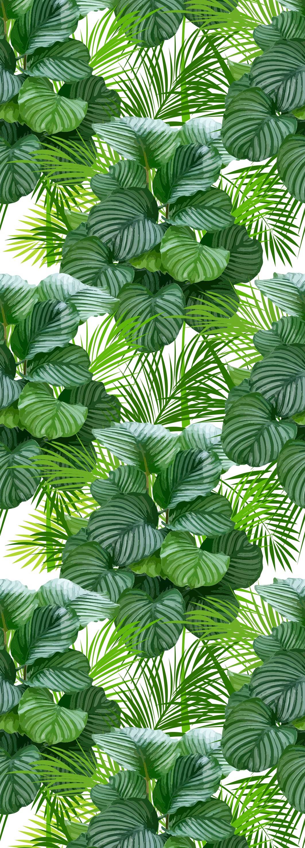 queence Vinyltapete »Tropische Blätter-Grün«, bedruckt-Motiv-botanisch-flor günstig online kaufen