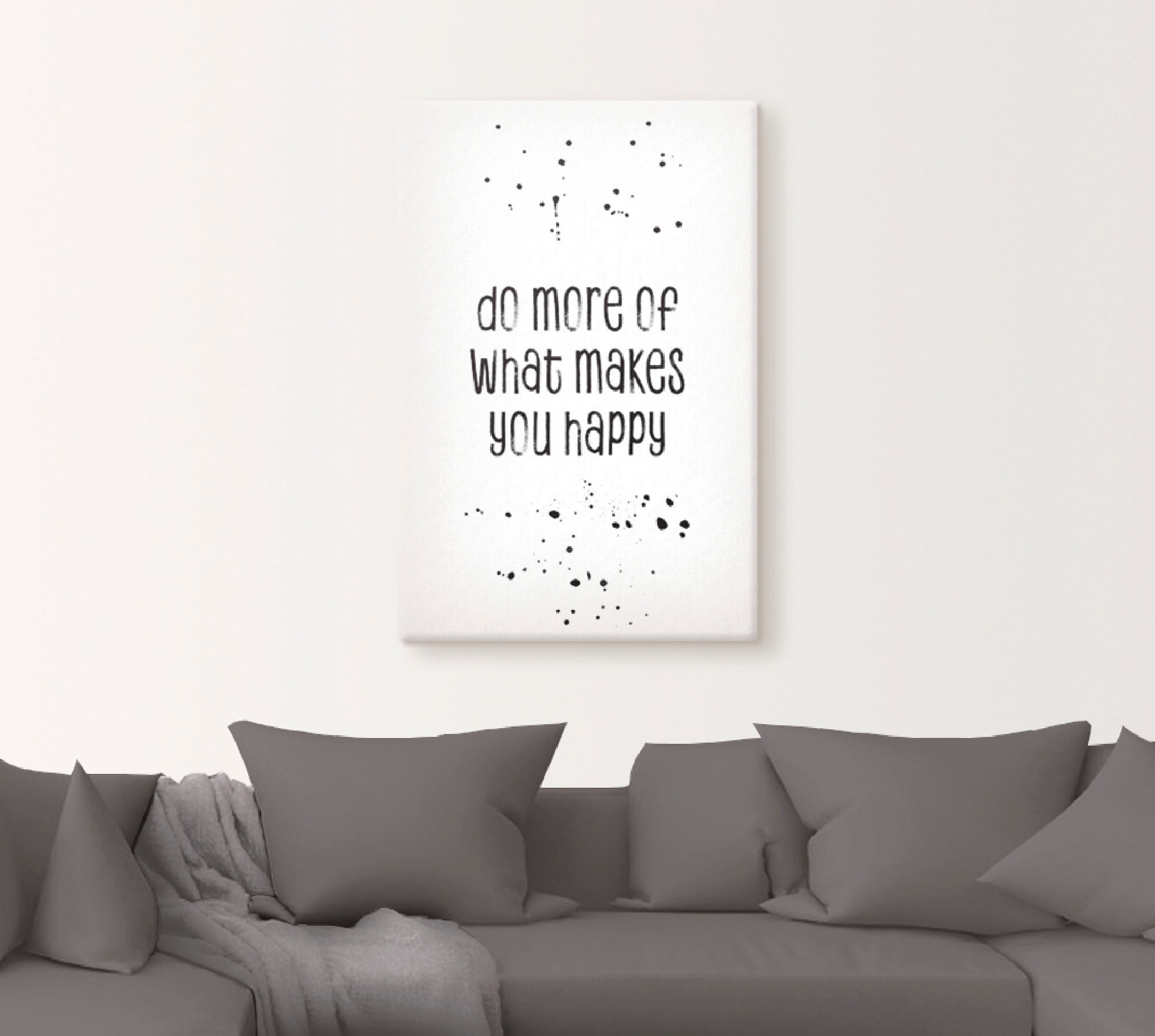 Artland Wandbild »Mehr von dem, was glücklich macht« Sprüche & Texte 1 Stk. günstig online kaufen