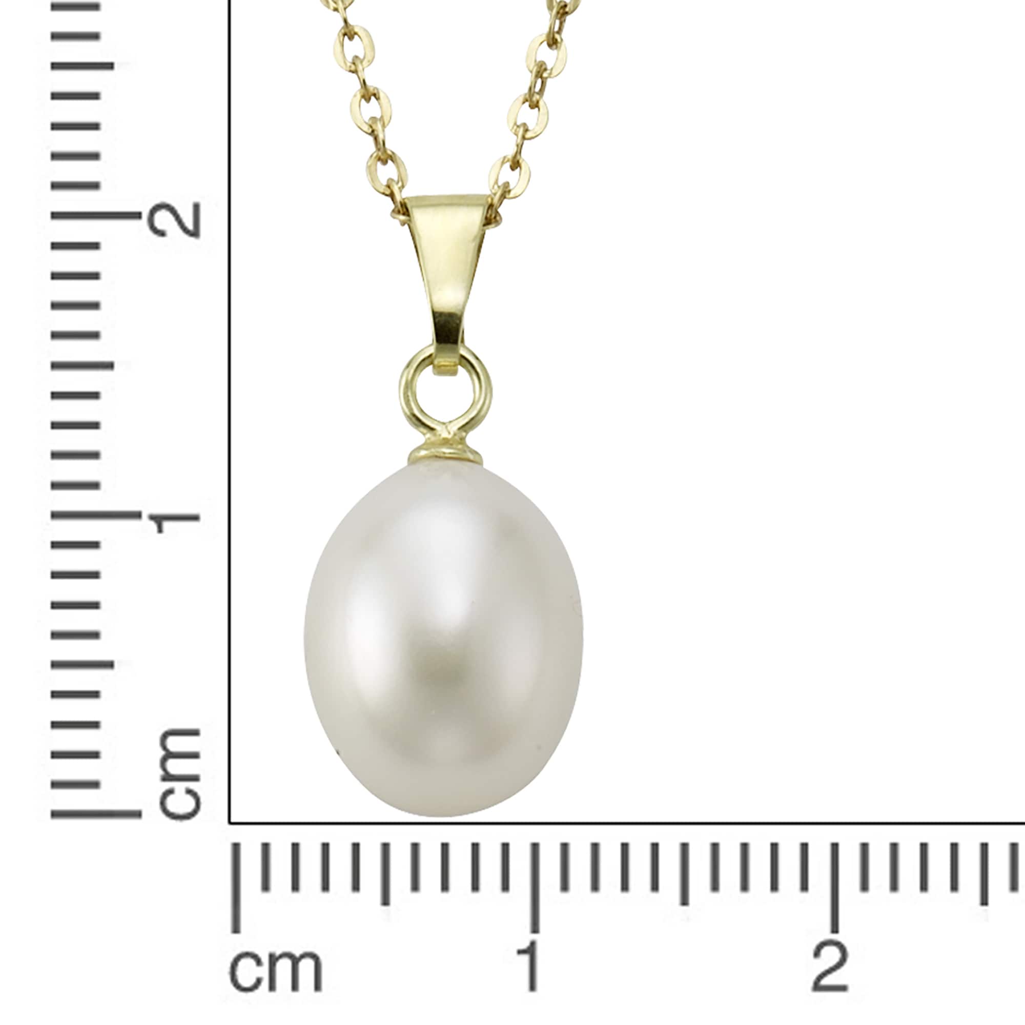 Fascination by Ellen K. Kette mit Anhänger »Gold 333 mit Perle weiß 8-9mm«