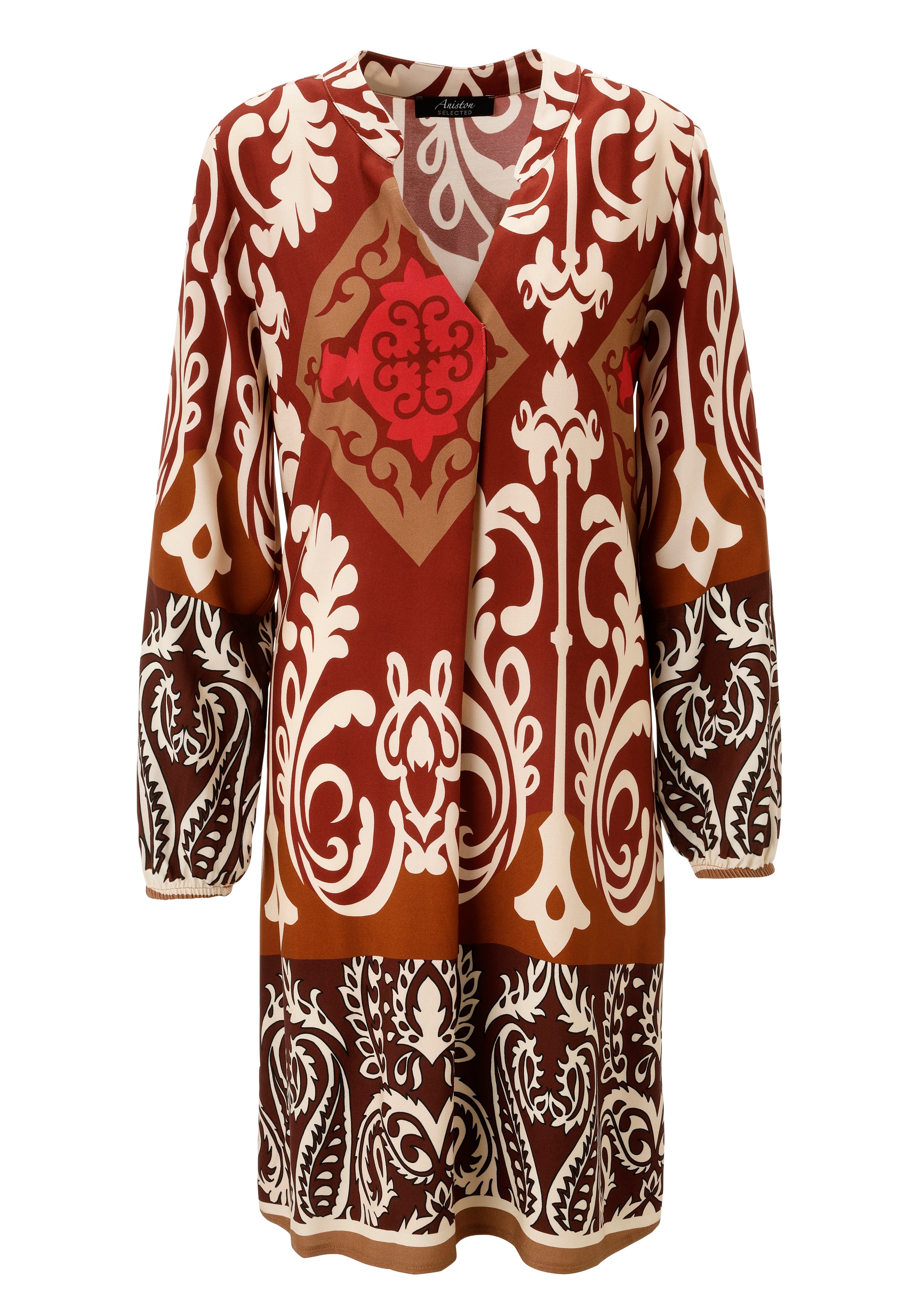 Aniston SELECTED Blusenkleid, mit Ornament-Druck Allover - NEUE KOLLEKTION