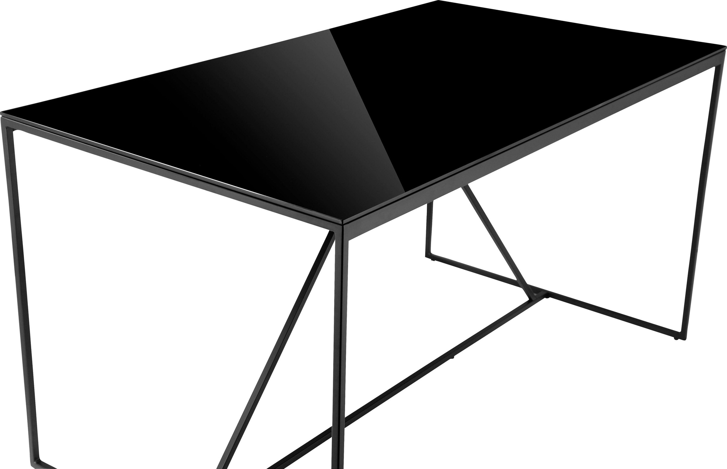 4. Bild von INOSIGN Esstisch »Esra«, Gestell aus Metall, Tischplatte aus Glas