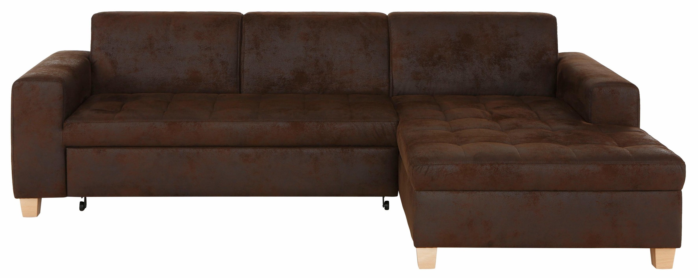 Home affaire Ecksofa »Corby L-Form« wahlweise mit Bettfunktion, Steppung au günstig online kaufen