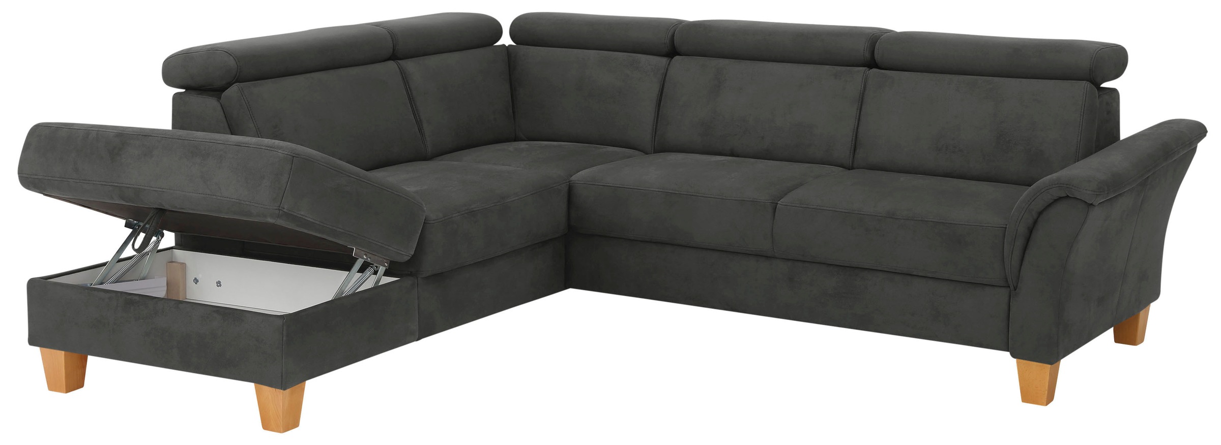 Home affaire Ecksofa »Conville L-Form«, Federkern, wahlweise mit Bettfunktion und Bettkasten bzw. Stauraum
