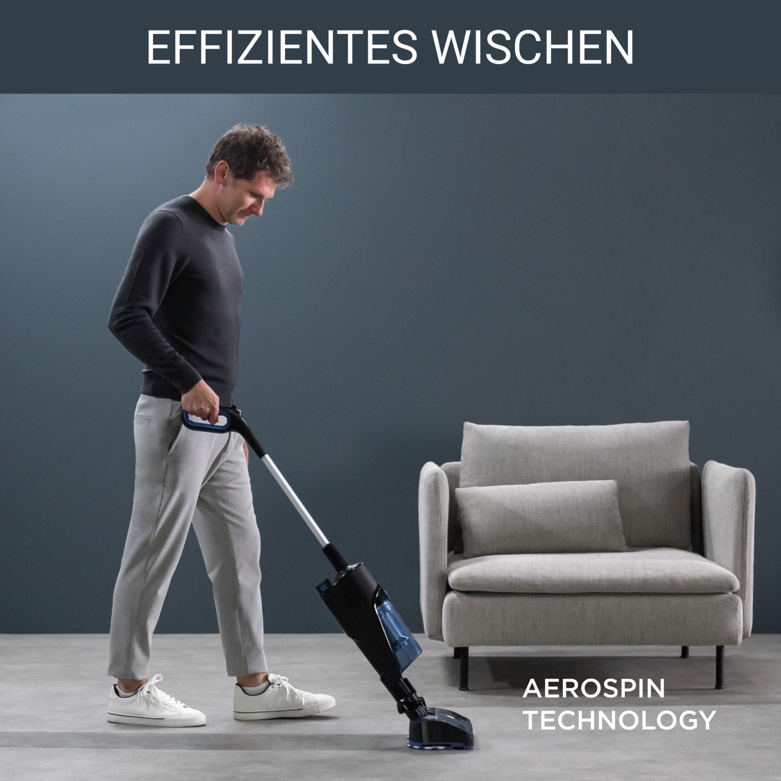 Rowenta Nass-Trocken-Akkusauger »X-Combo, 2-in-1 Staubsaugen und rotierendes Wischen gleichzeitig«, hohe Saugkraft, drei Reinigungsmodi, starker 21,6 V Akku, GZ3038