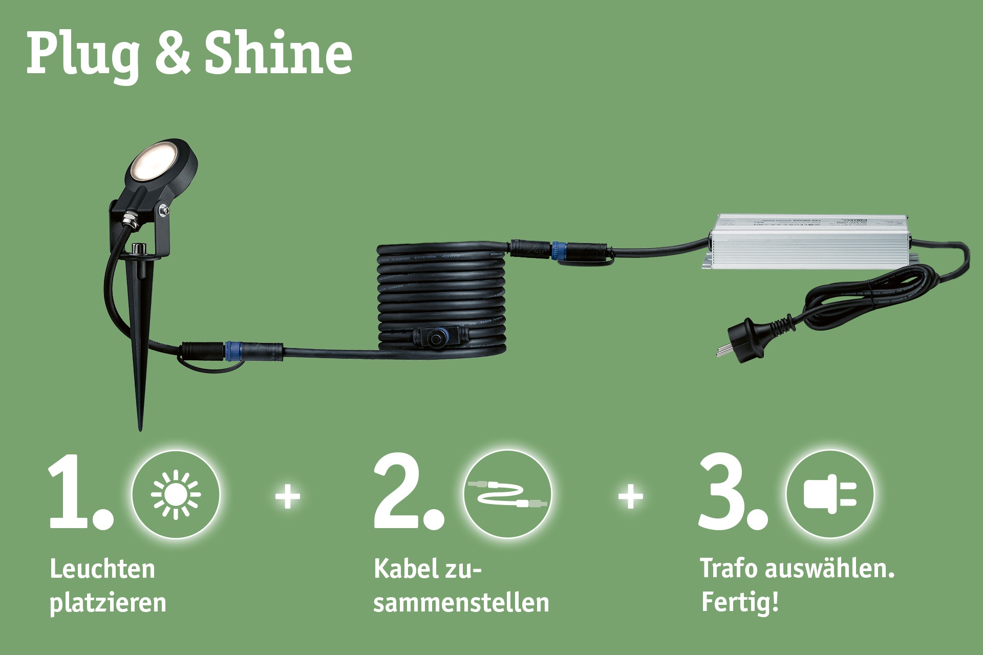 Paulmann LED Einbauleuchte »Plug & Shine« LED-Modul 1 Stk. Warmweiß LED-Modul, schwenkbar IP67 609lm 3000K