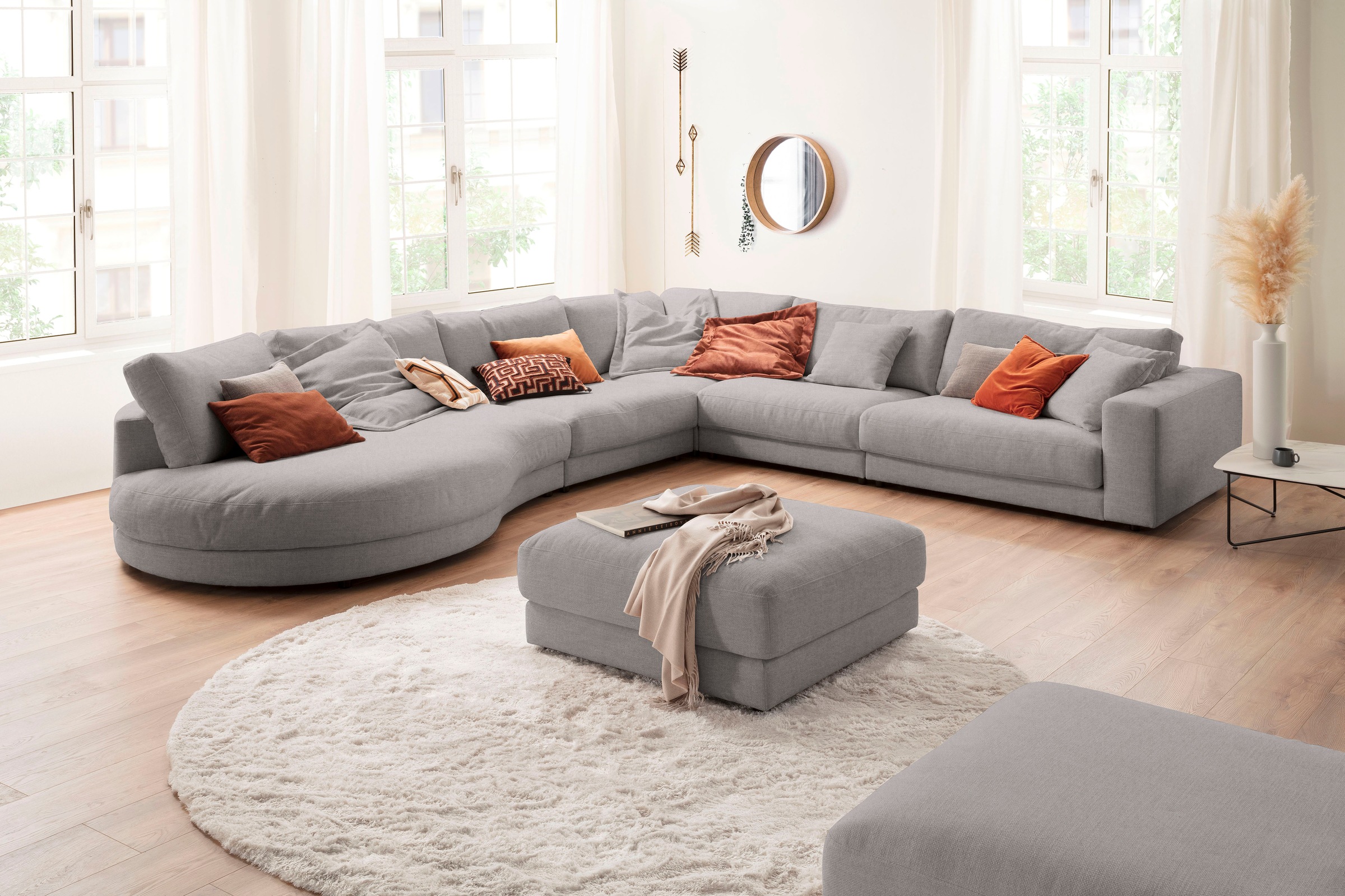3C Candy Ecksofa »Enisa II, bequem und komfortabel, Mega Familiensofa, L-Form«, incl. 3 Flatterkissen, wahlweise mit Flecken-Schutz-Bezug Easy care