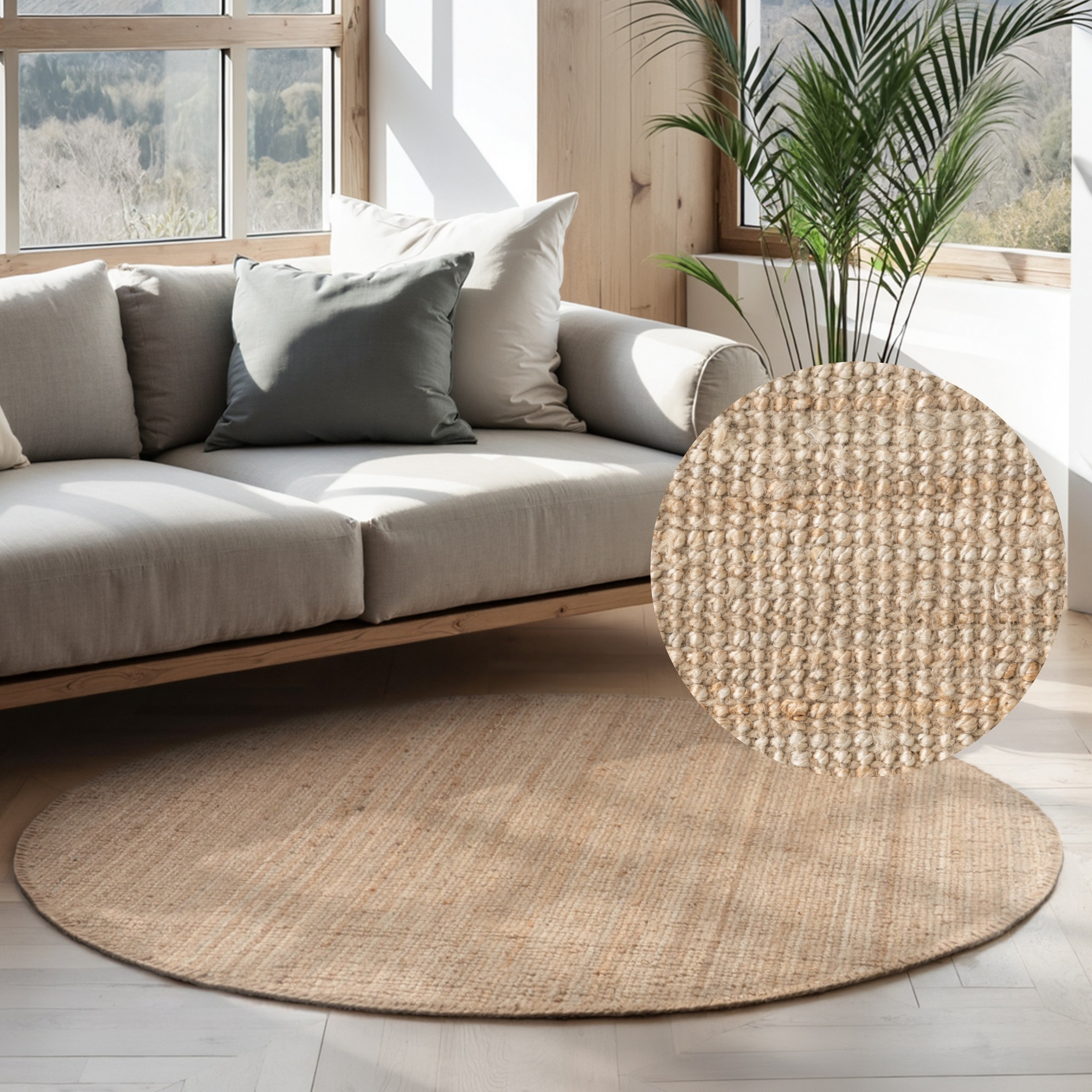 HANSE Home Teppich »Jaipur Juteteppich, als Läufer und in Rund«, rechteckig günstig online kaufen