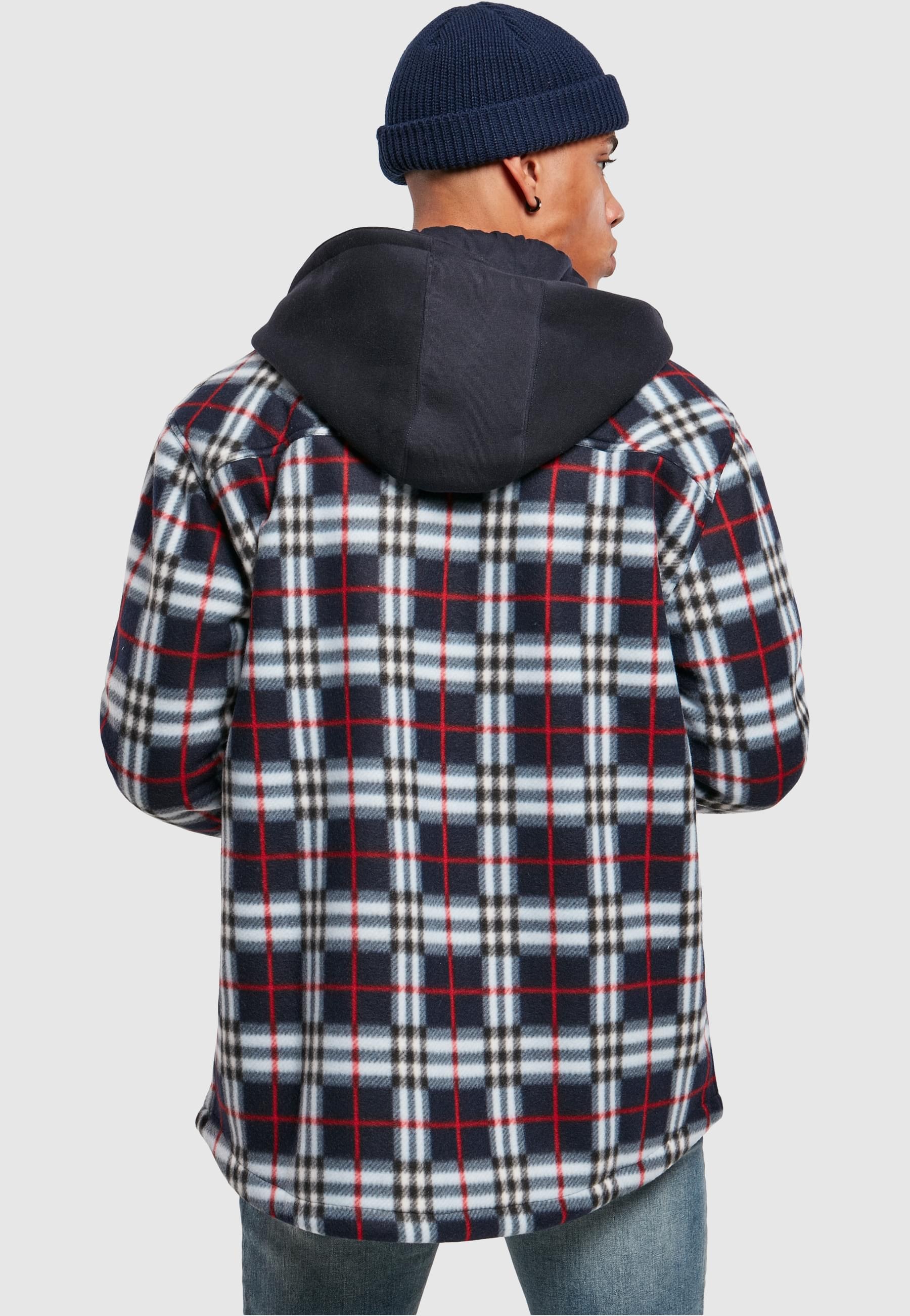 URBAN CLASSICS Allwetterjacke »Urban Classics Herren Hooded Polar Fleece Overshirt« 1 Stk. tlg. mit Kapuze