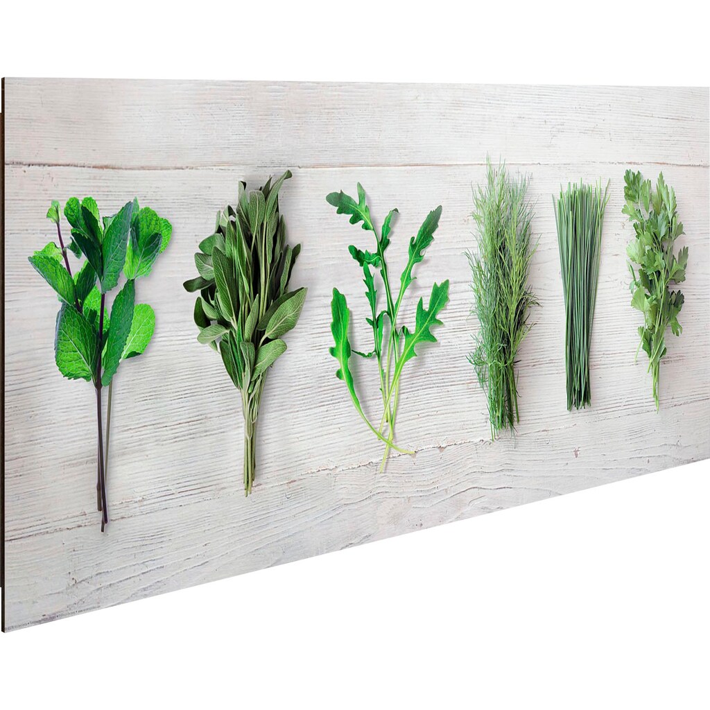 Reinders! Holzbild »Deco Panel 30x90 Kitchen Herbs«