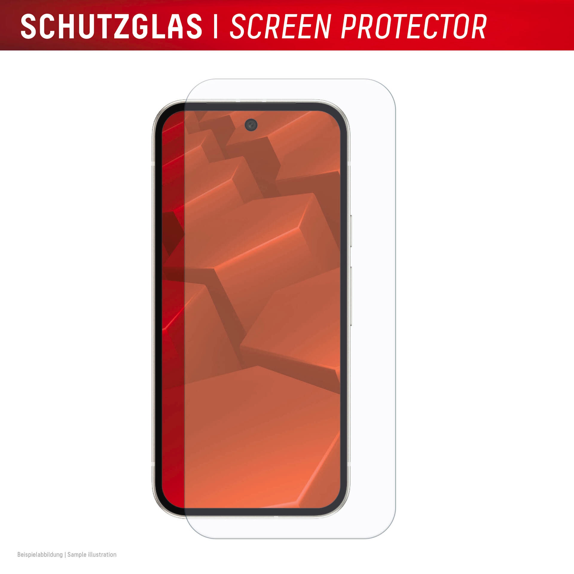 Displex Displayschutzglas »Real Glass Screen Protector inklusive Case« für Google Pixel 9a Displayschutzfolie, Schutzfolie, Bildschirmschutz, kratz- & stoßfest