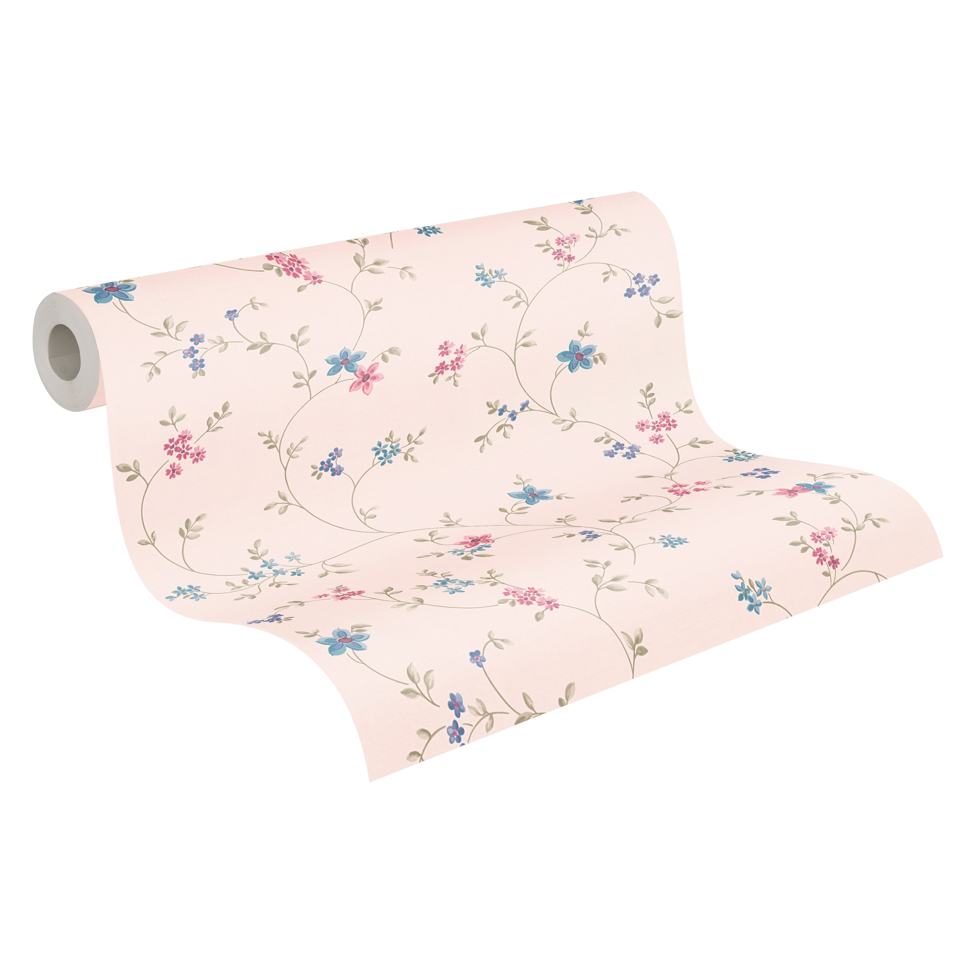 A.S. Création Vliestapete »Landhaustapete mit Blümchen«, matt-gemustert-neutral, Tapete Floral Blumenranke Tapeten Wohnzimmer Schlafzimmer Küche Design