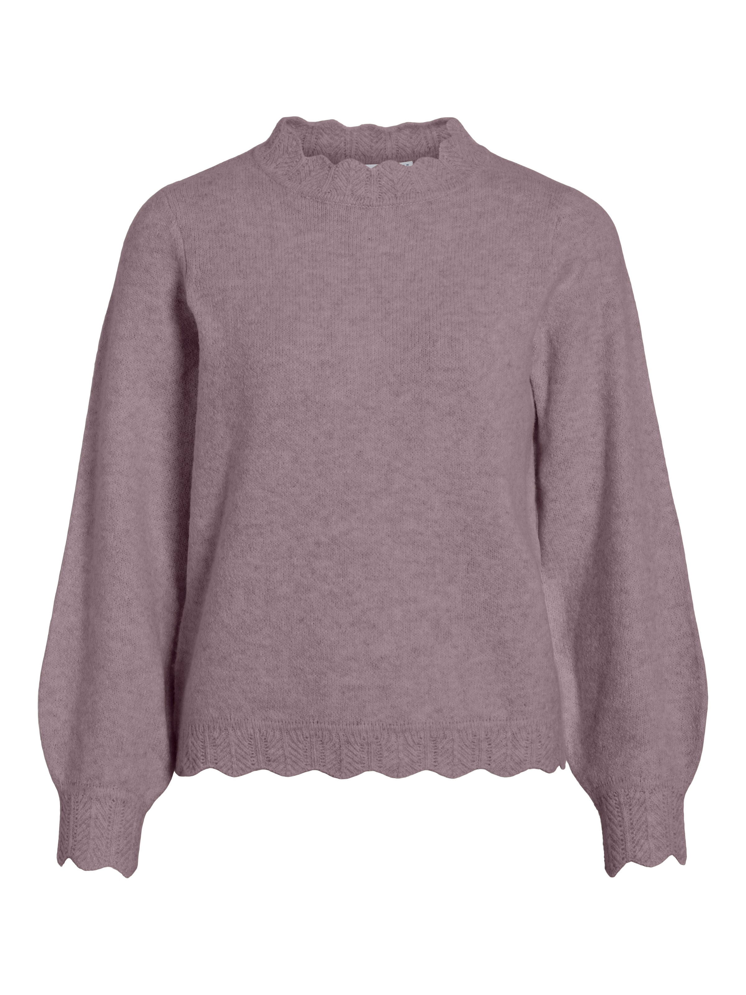 Vila Strickpullover »VINIKOLINA O-NECK L/S KNIT TOP - NOOS« Materialmix, regular fit