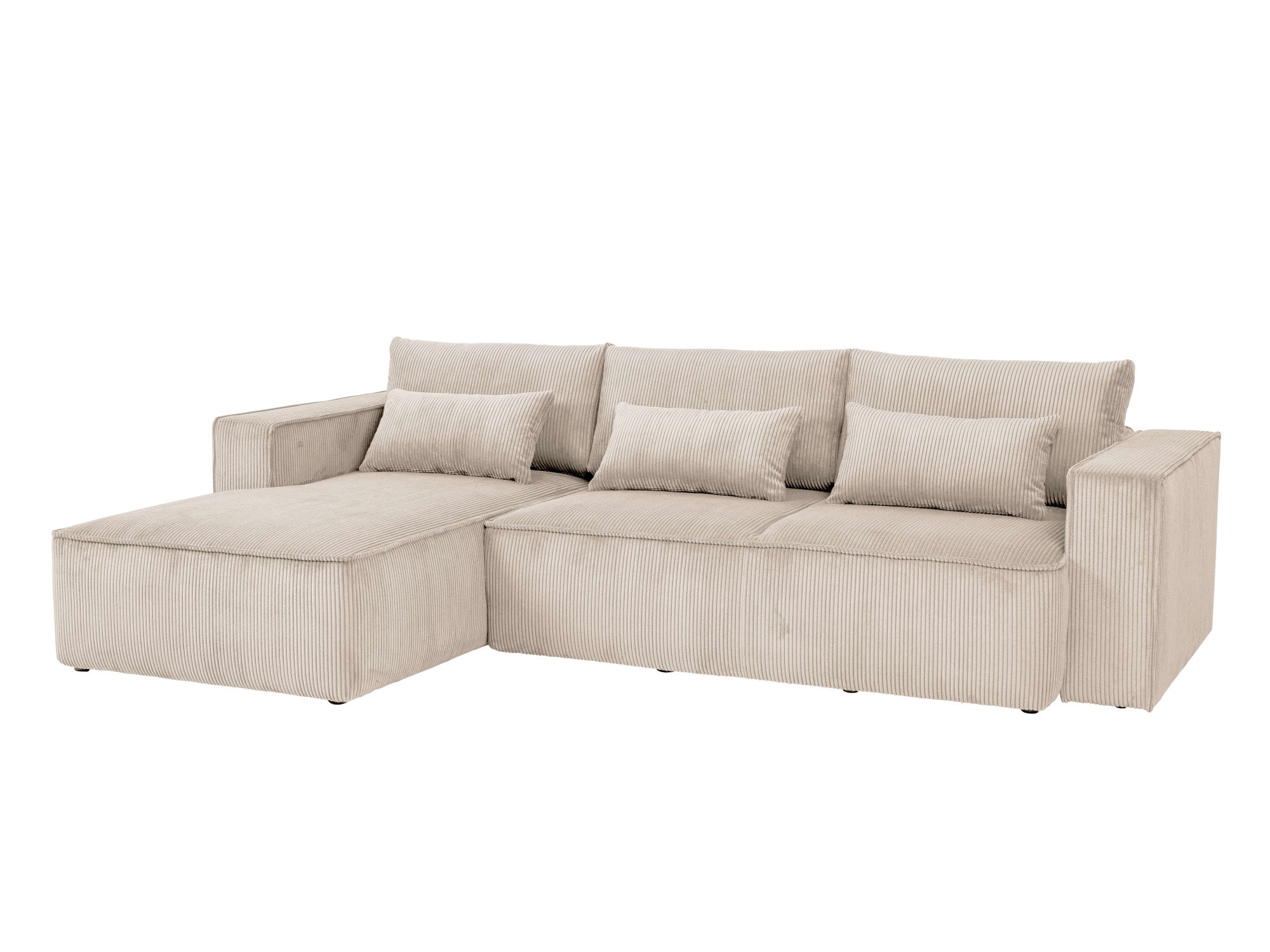 OTTO home Ecksofa »Tillian, Schlafsofa« Breite 294 cm, Breitkord, Sitzfläche mit Taschenfederkern