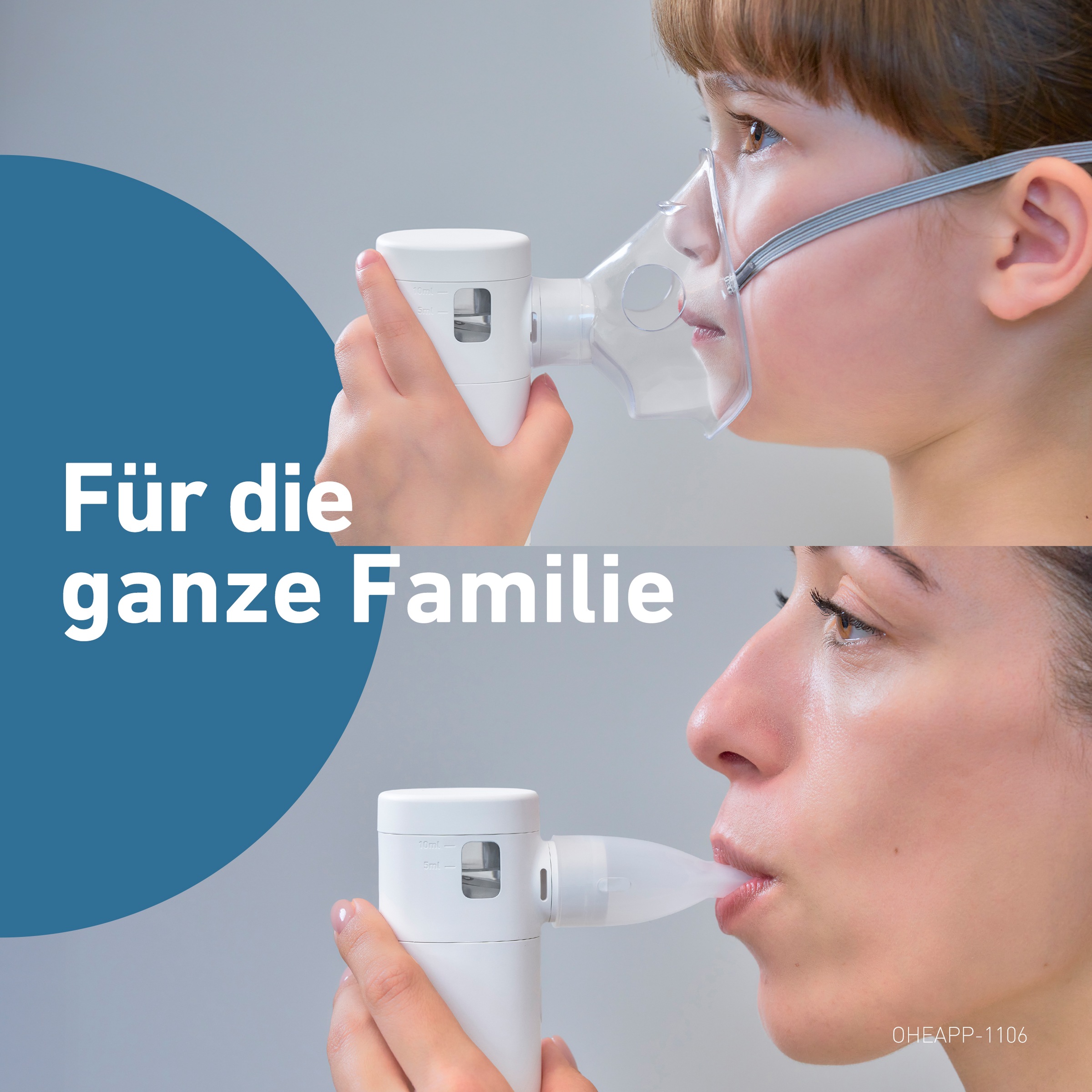 Omron Inhalationsgerät »MicroAir Move, besonders leise, für zu Hause und unterwegs« einfach, effizient, wiederaufladbar